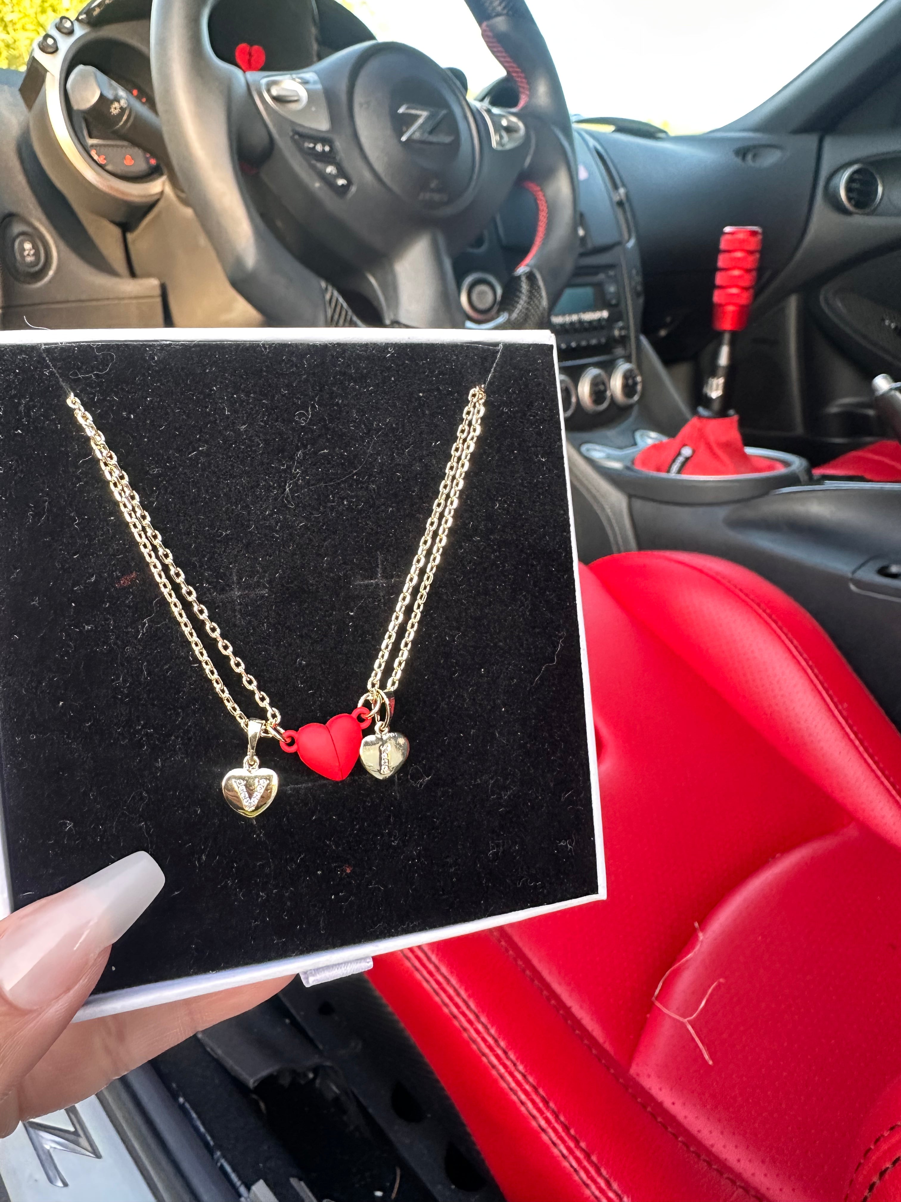 "My other half" Matching initial Necklaces