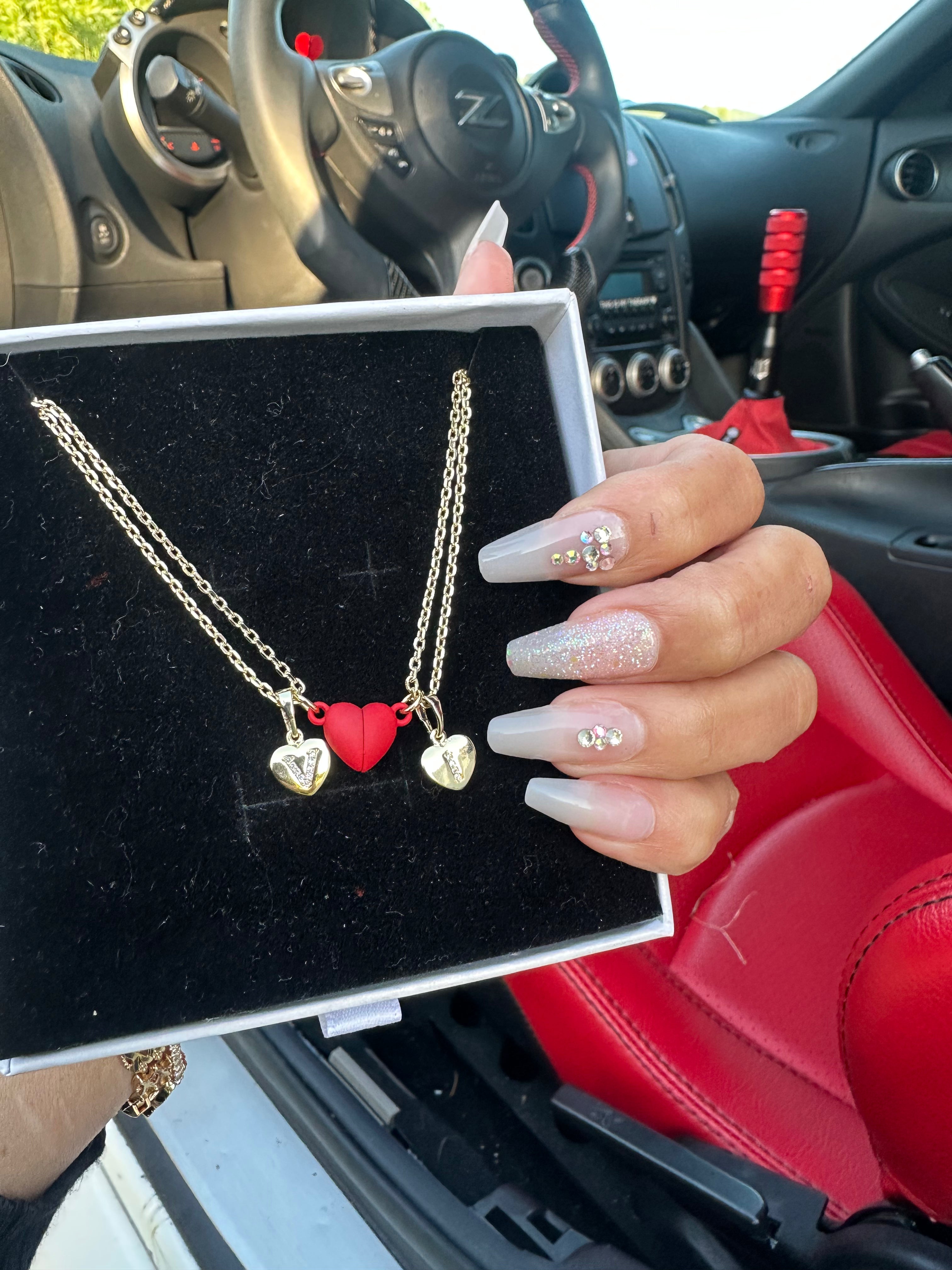 "My other half" Matching initial Necklaces