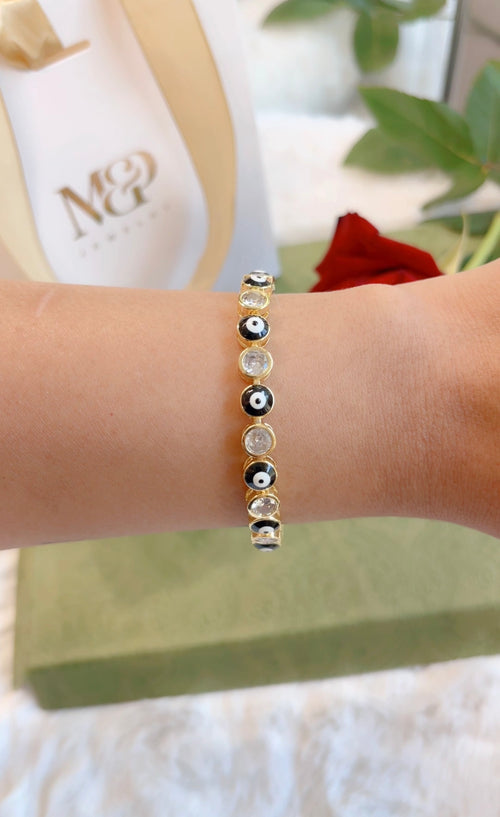 Pulsera Slide Mal de Ojo Azul Bebé