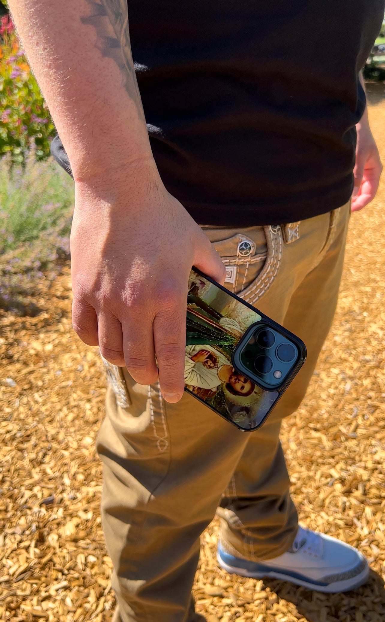 Funda para móvil San Judas verde