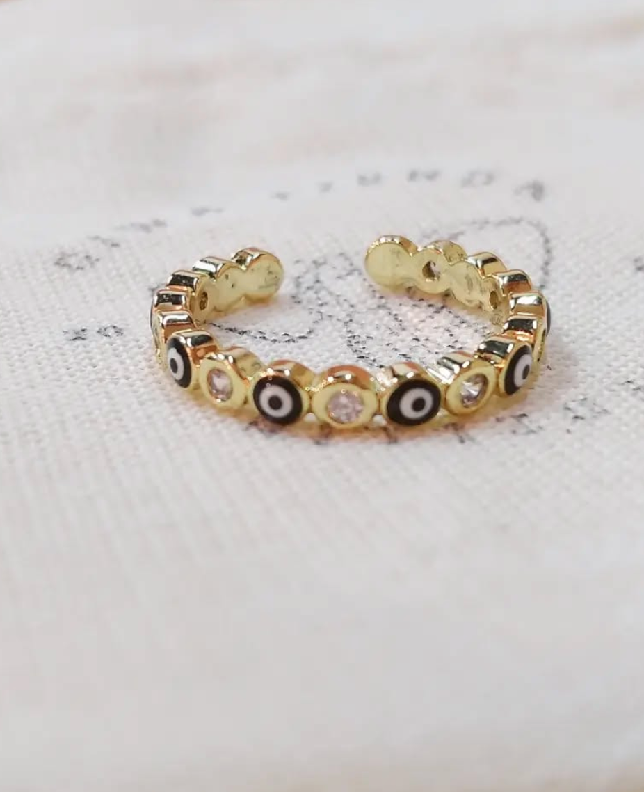 Black Evil Eye Ring