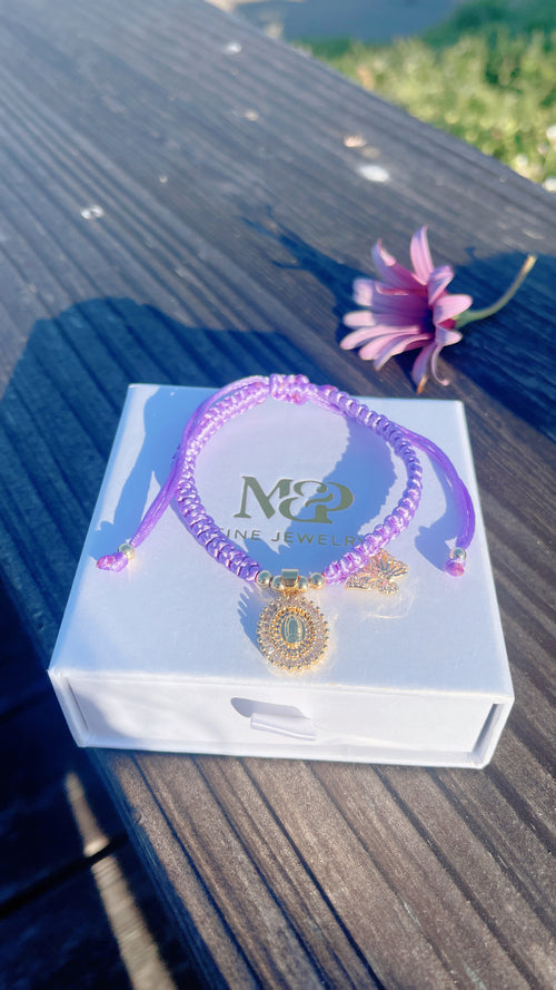Pulsera María Protección Aguamarina