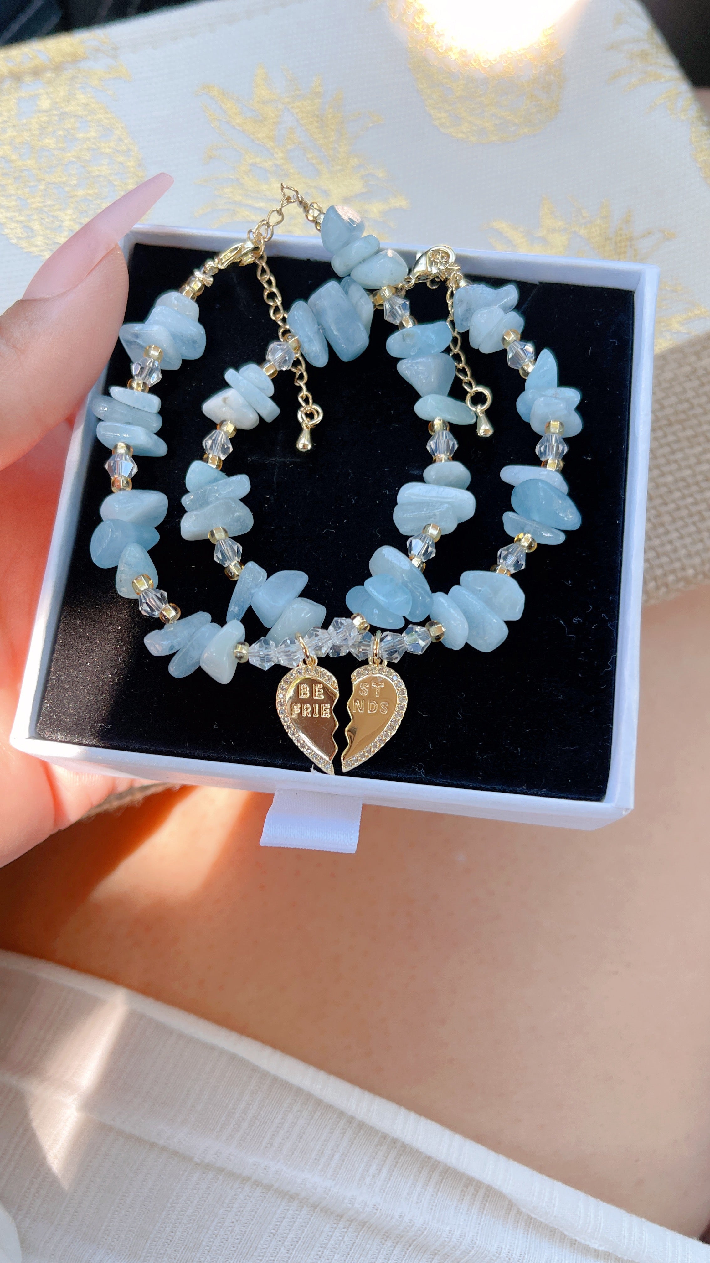 Collares de corazón de mejores amigos