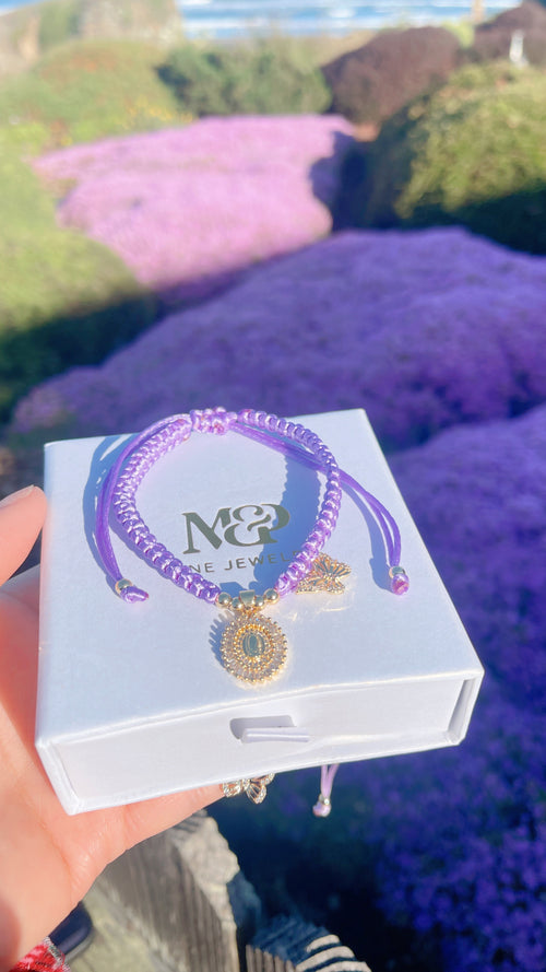 Pulsera María Protección Aguamarina