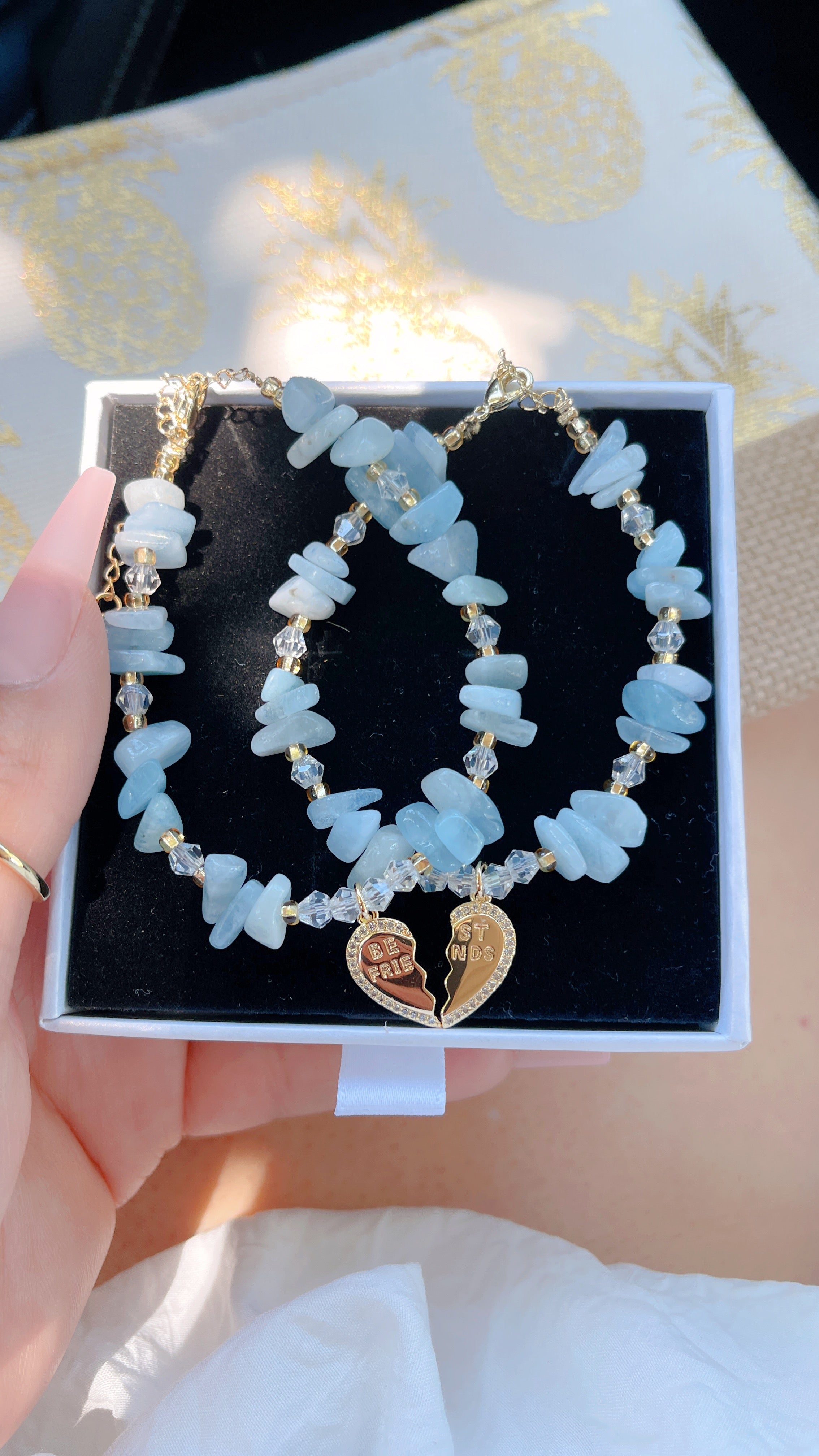 Collares de corazón de mejores amigos