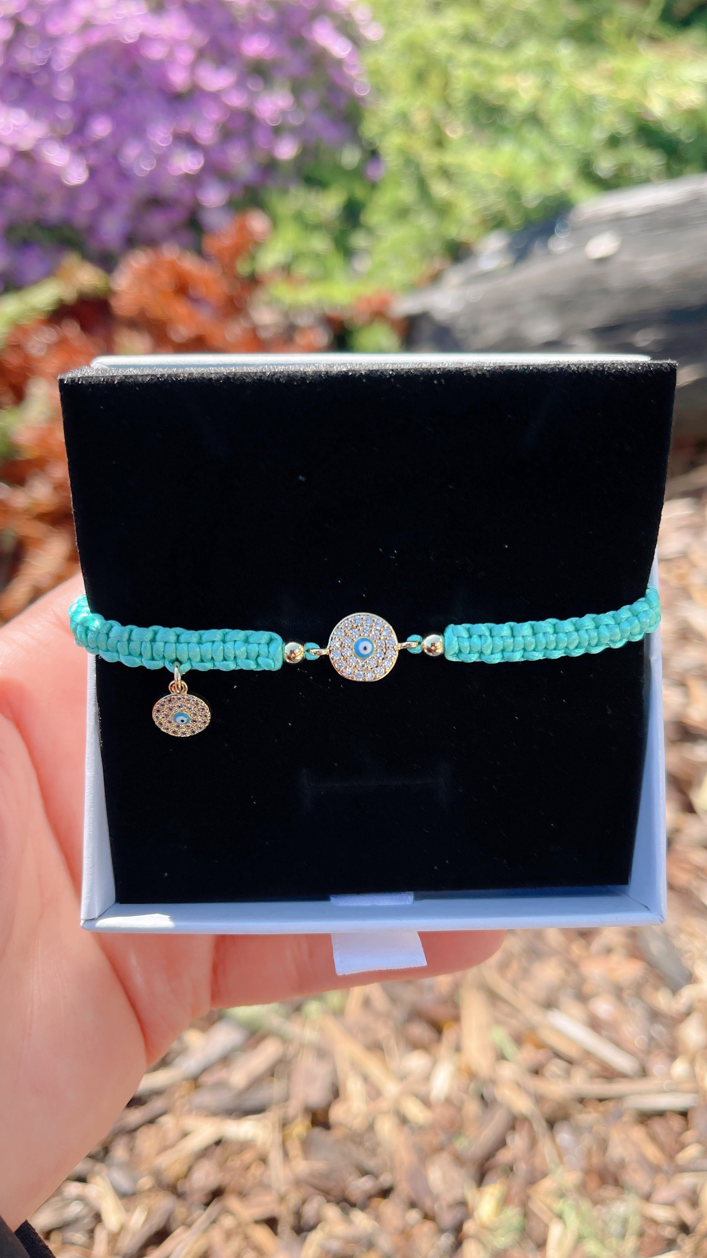 Pulsera María Protección Aguamarina