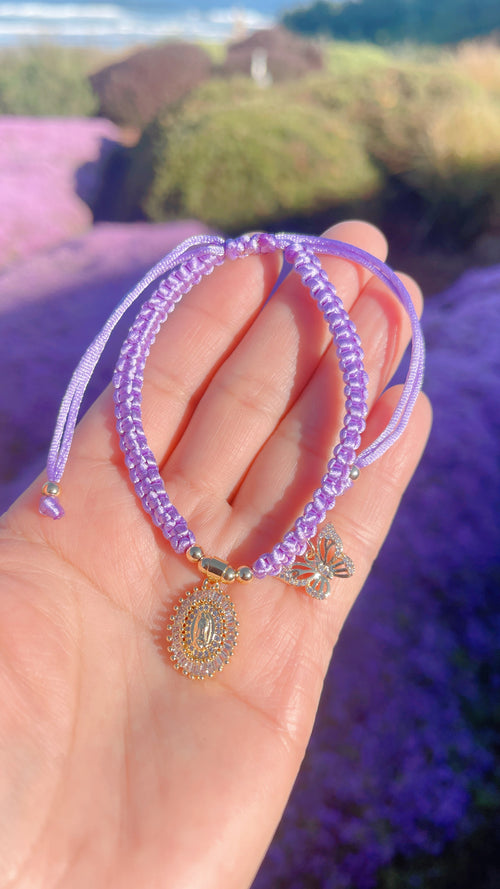 Pulsera María Protección Aguamarina