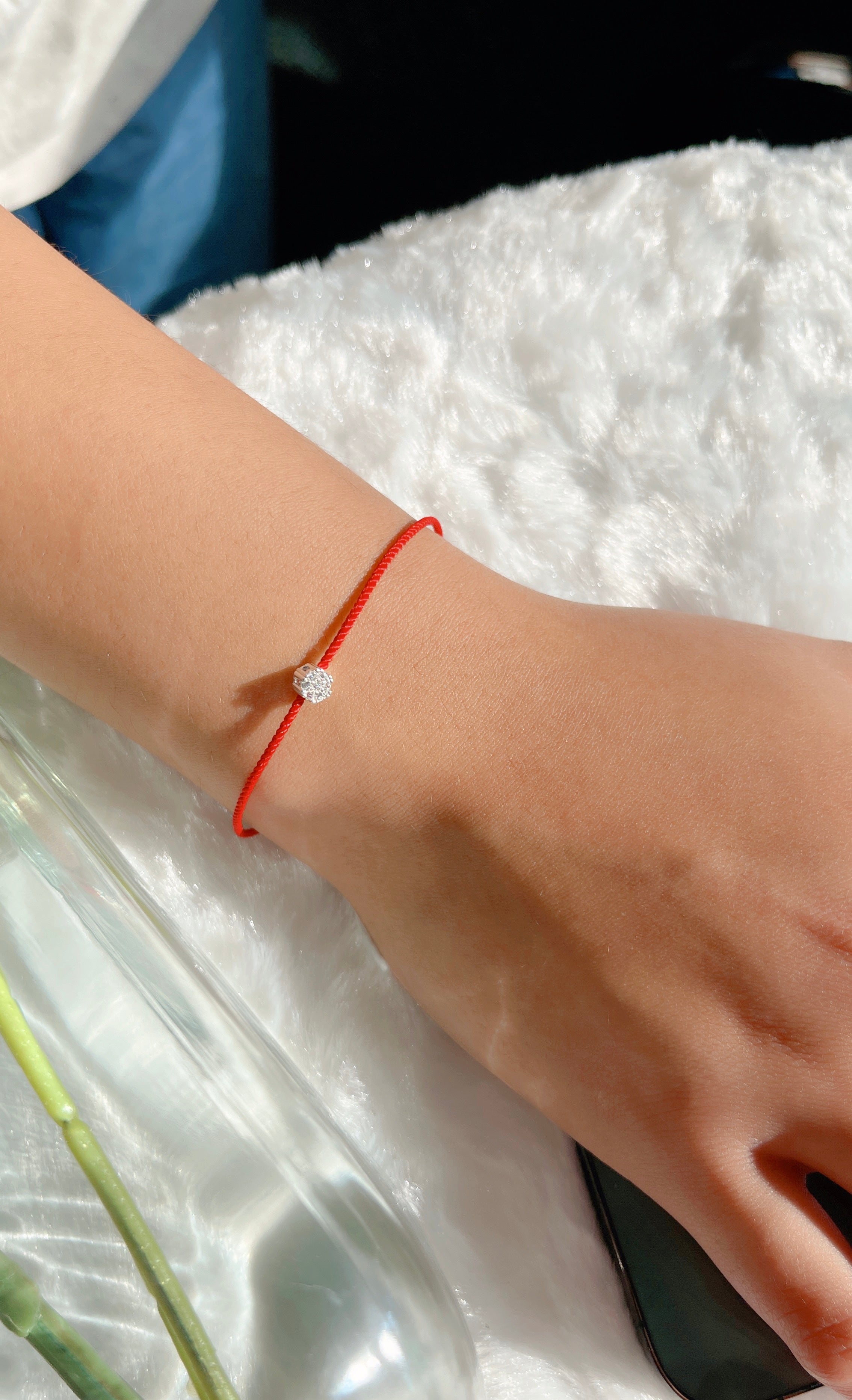Red String Sterling Silver Bracelet