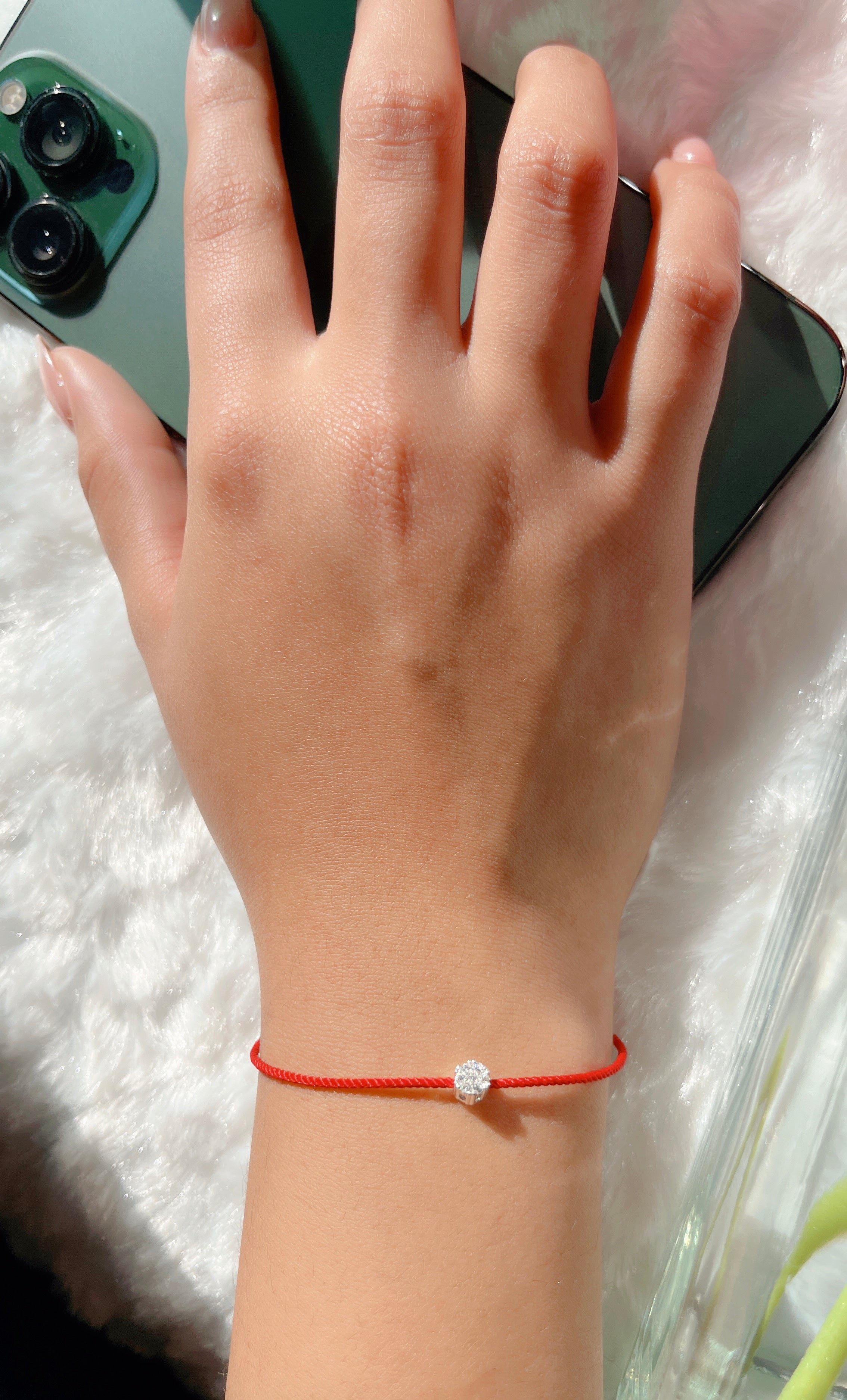 Red String Sterling Silver Bracelet