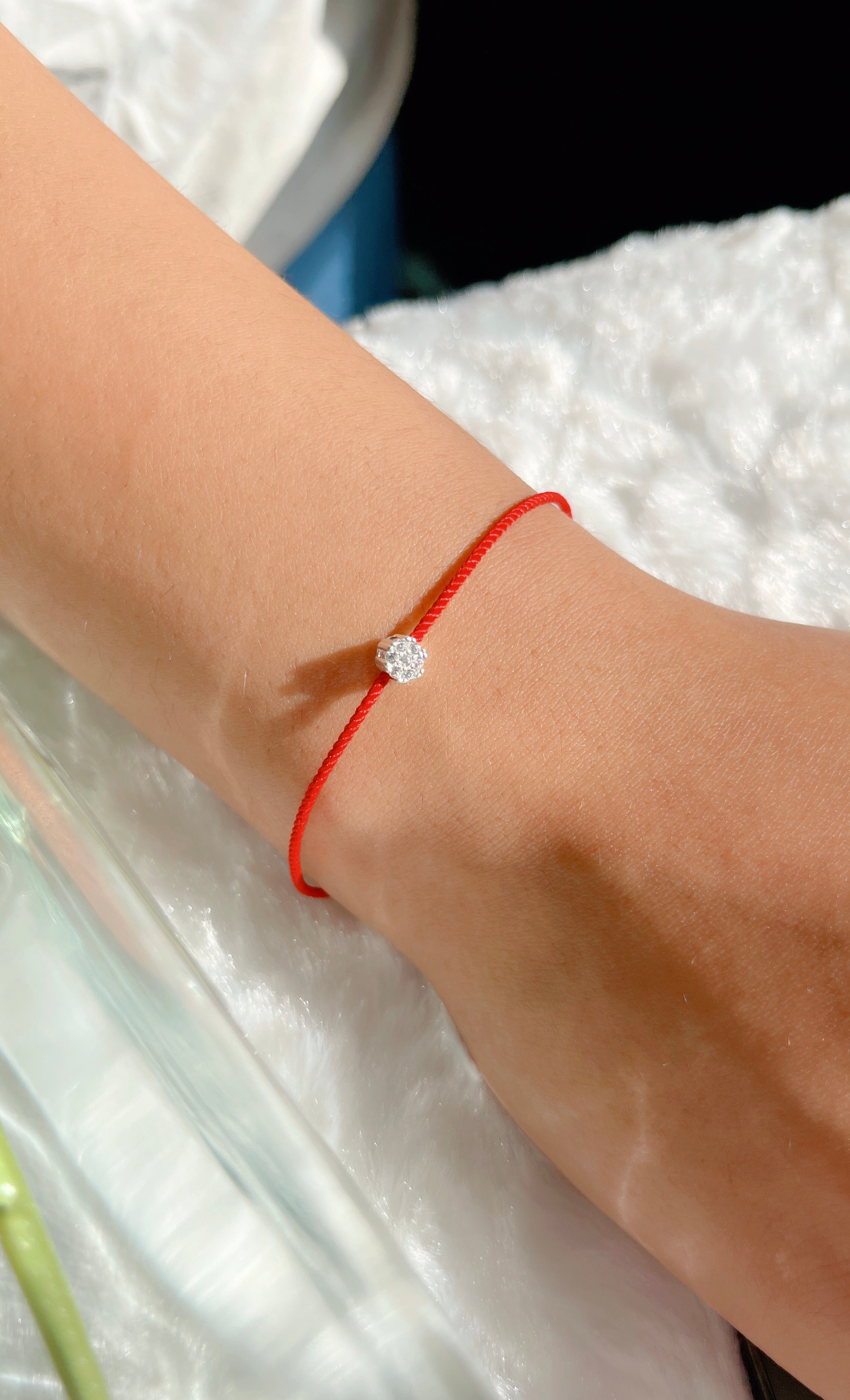 Red String Sterling Silver Bracelet
