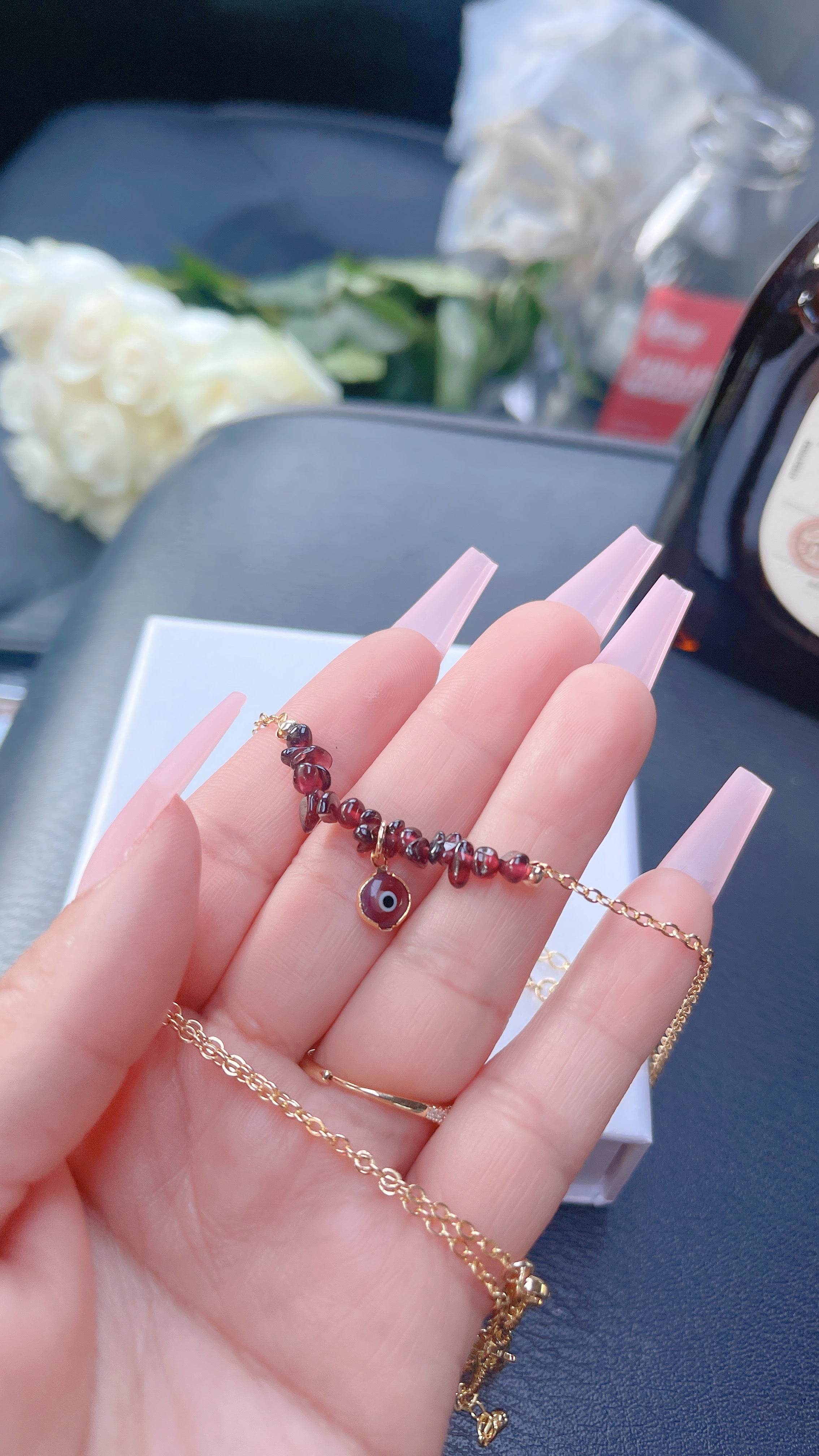 Purple Evil Eye Anklet