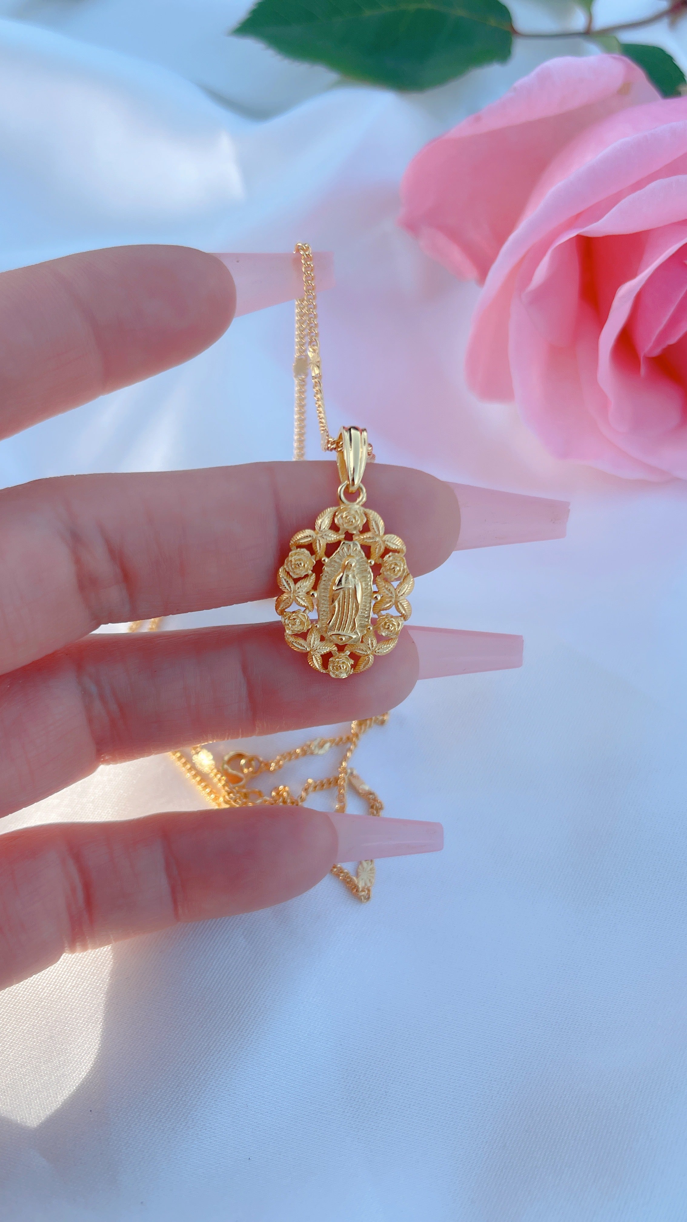 24K Virgin de Guadalupe Necklace