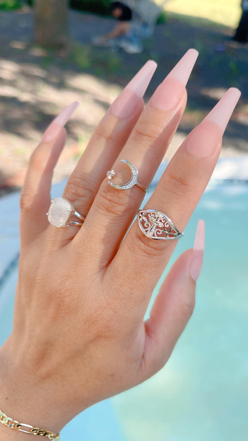 Anillo María CÍRCULO de Plata de Ley 925