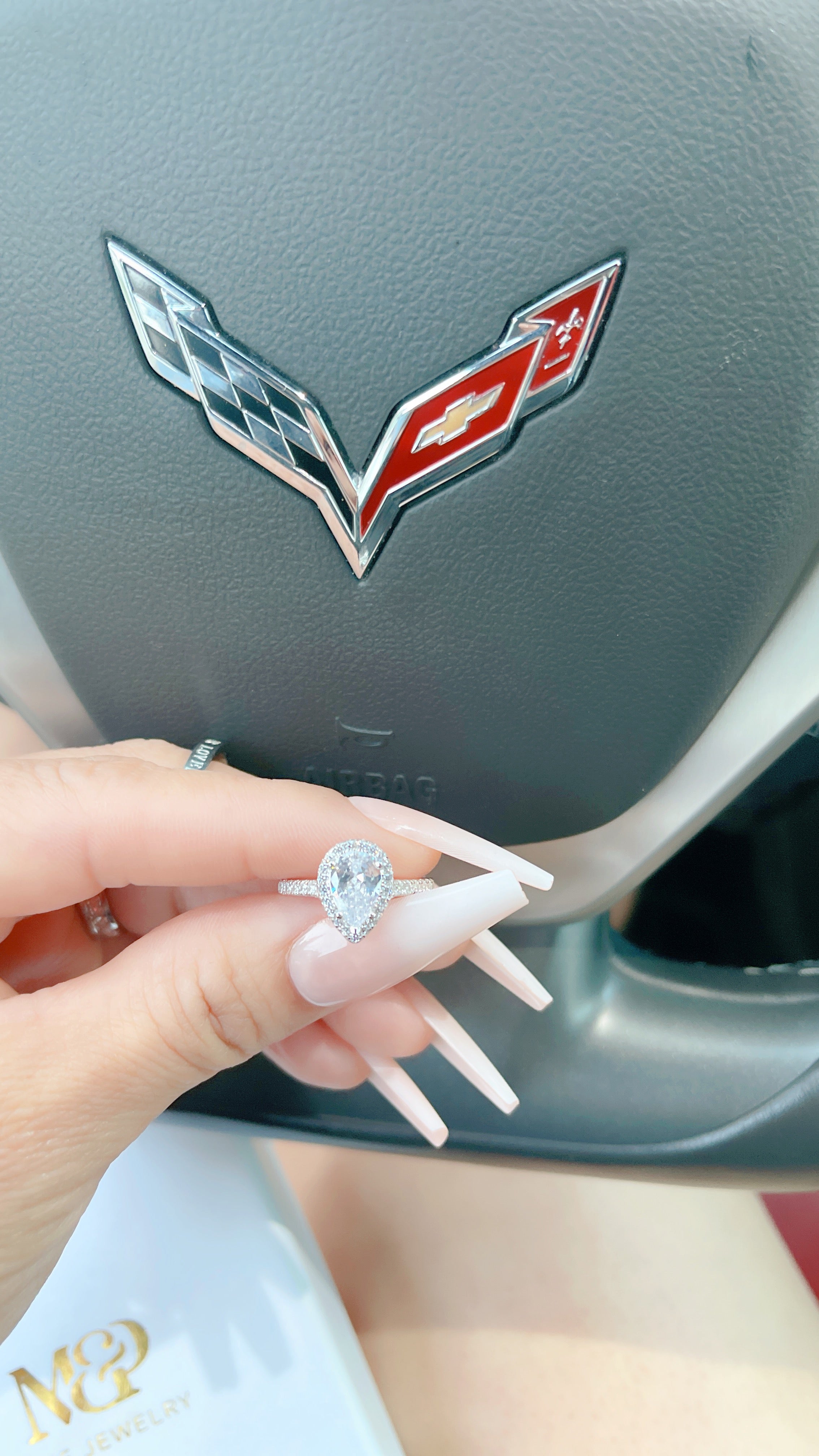 Tear Drop Ring: Silver