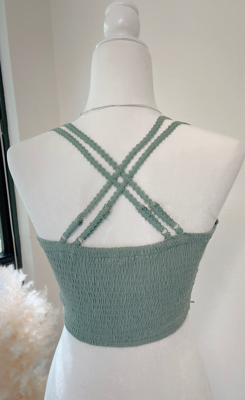 Summer Lace Bralette in Emerald Green