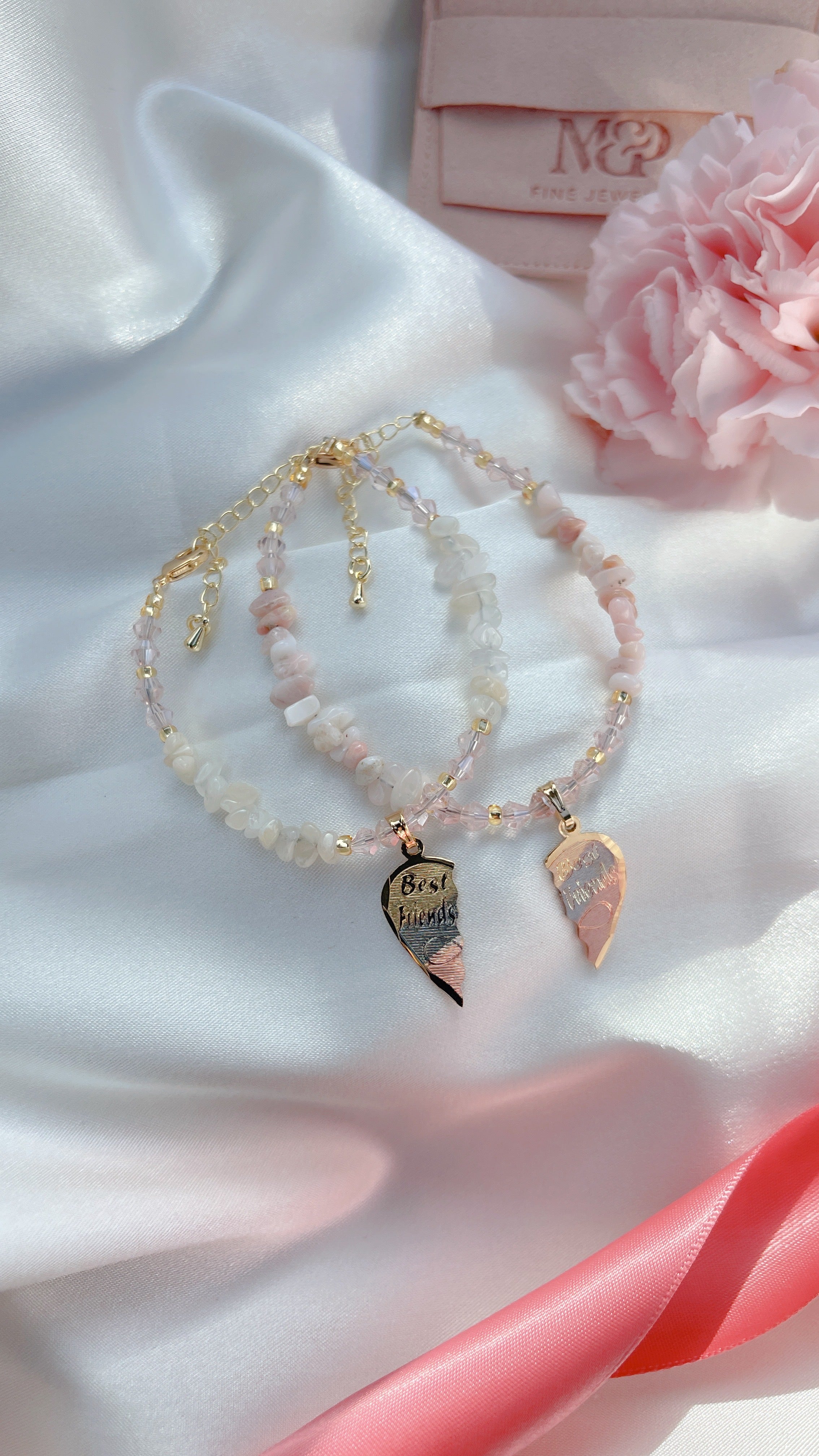 Collares de corazón de mejores amigos