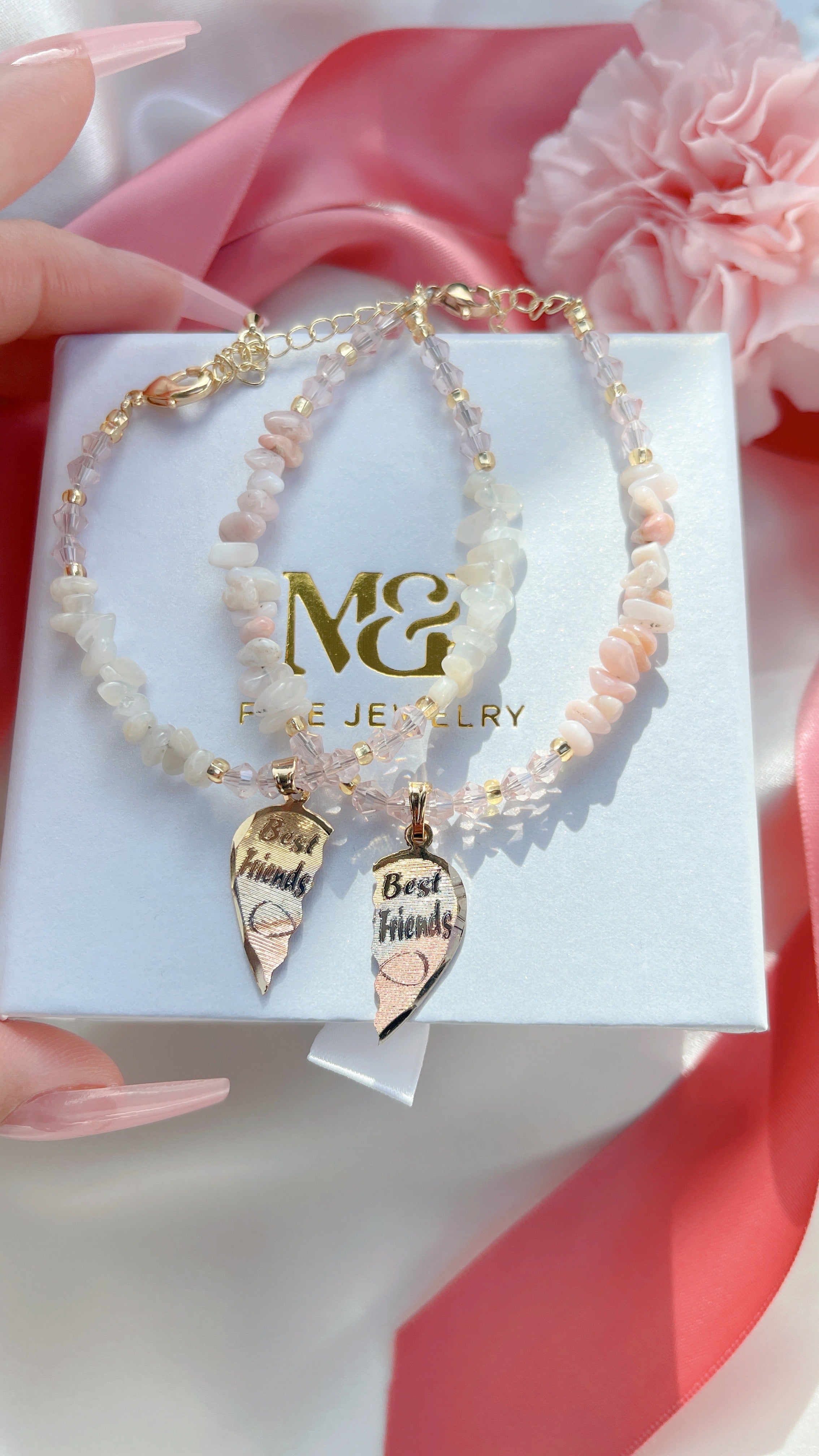 Collares de corazón de mejores amigos