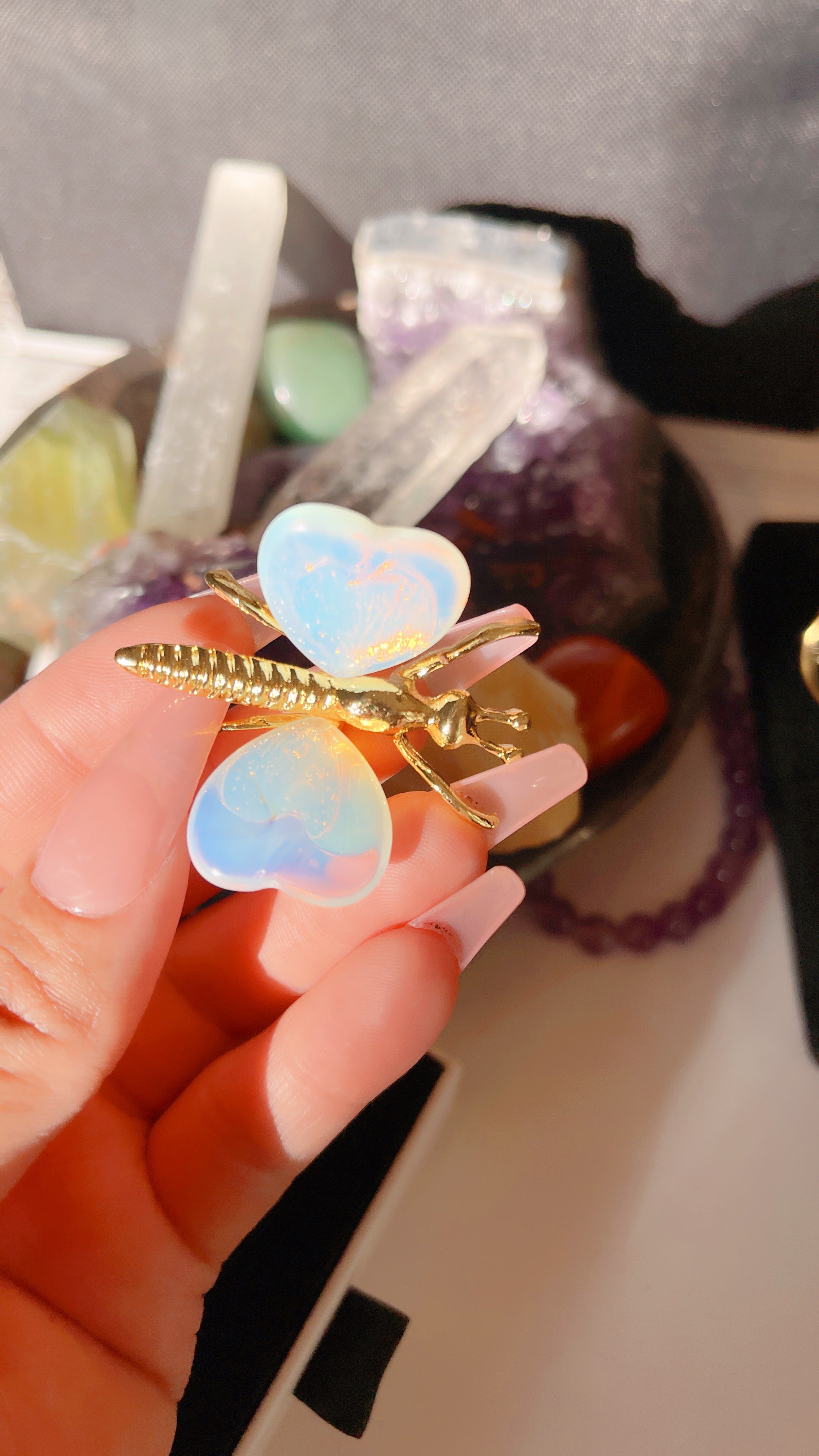 Decoración de insectos dorados