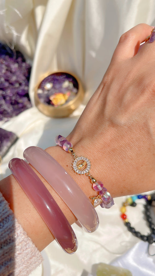Purple Virgin Mary Bracelet ( 1 pcs )