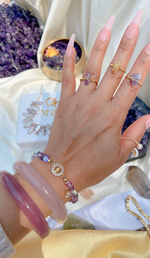 Purple Virgin Mary Bracelet ( 1 pcs )