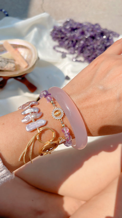 Purple Virgin Mary Bracelet ( 1 pcs )