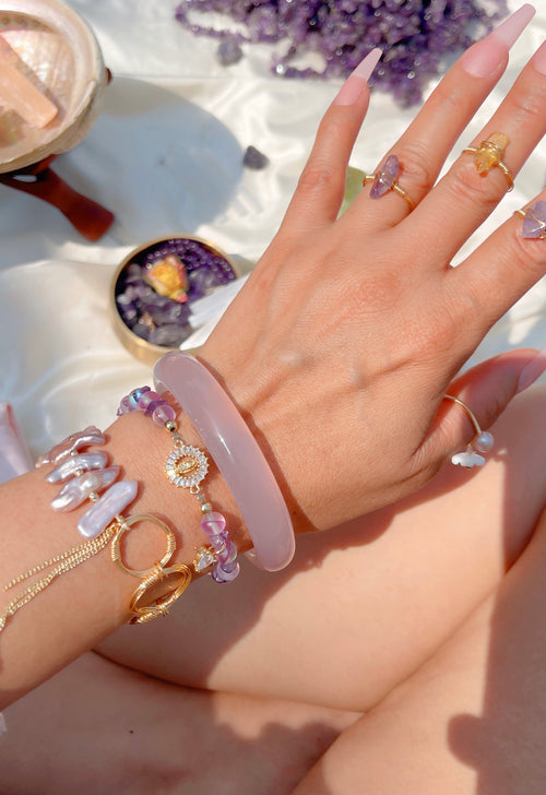 Purple Virgin Mary Bracelet ( 1 pcs )