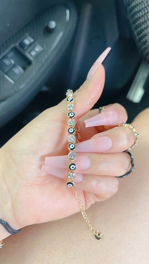 Pulsera Slide Mal de Ojo Azul Bebé