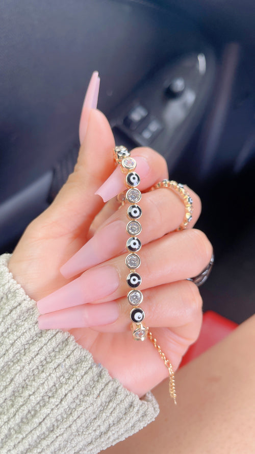 Pulsera Slide Mal de Ojo Azul Bebé