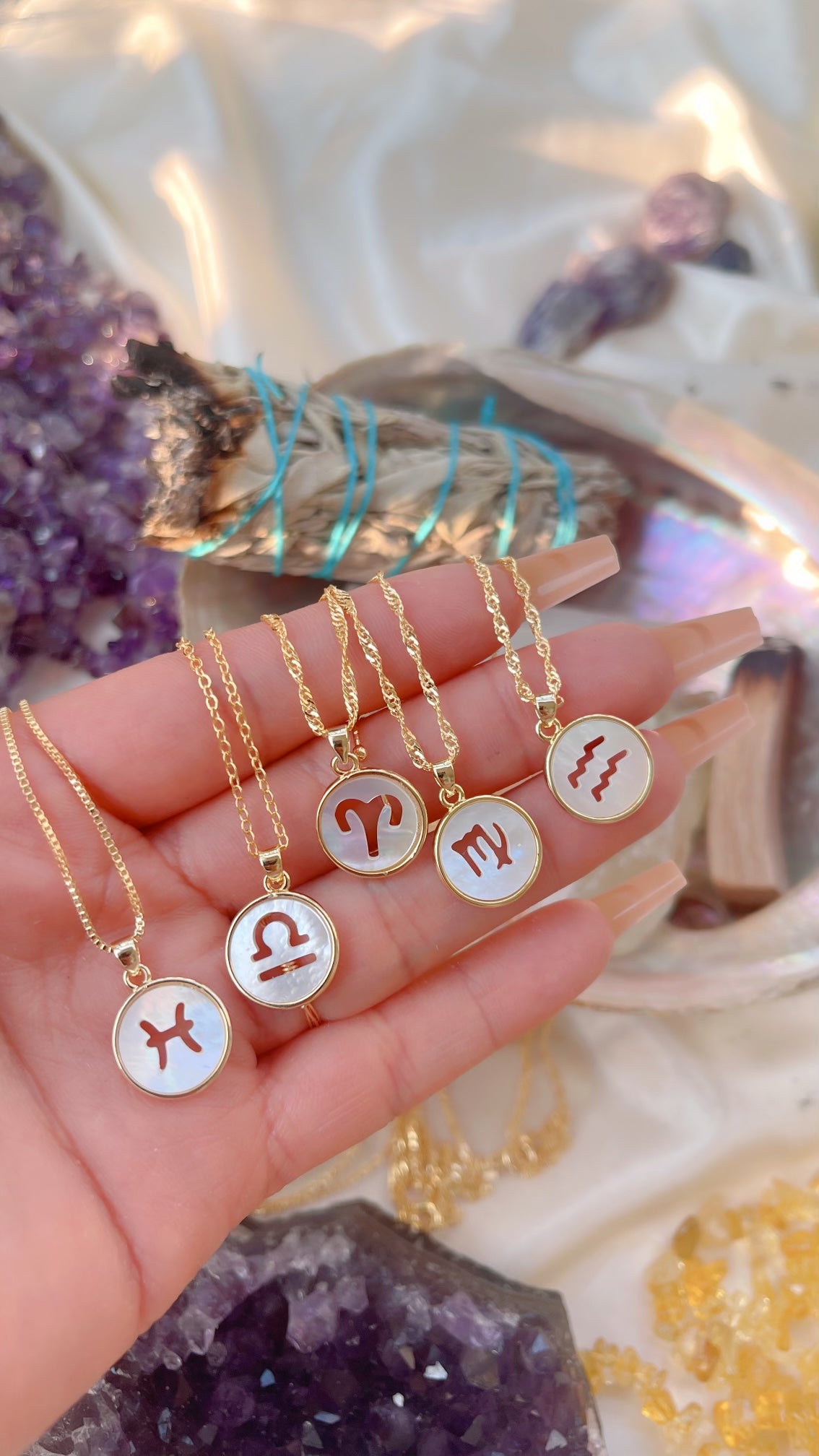 Pearl Zodiac Necklace