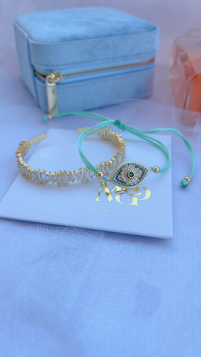 Turquoise Evil Eye Bracelet Set