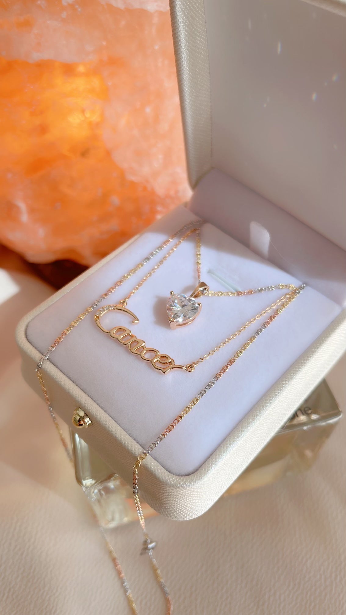 Zodiac Name Necklace Set (2 pcs)