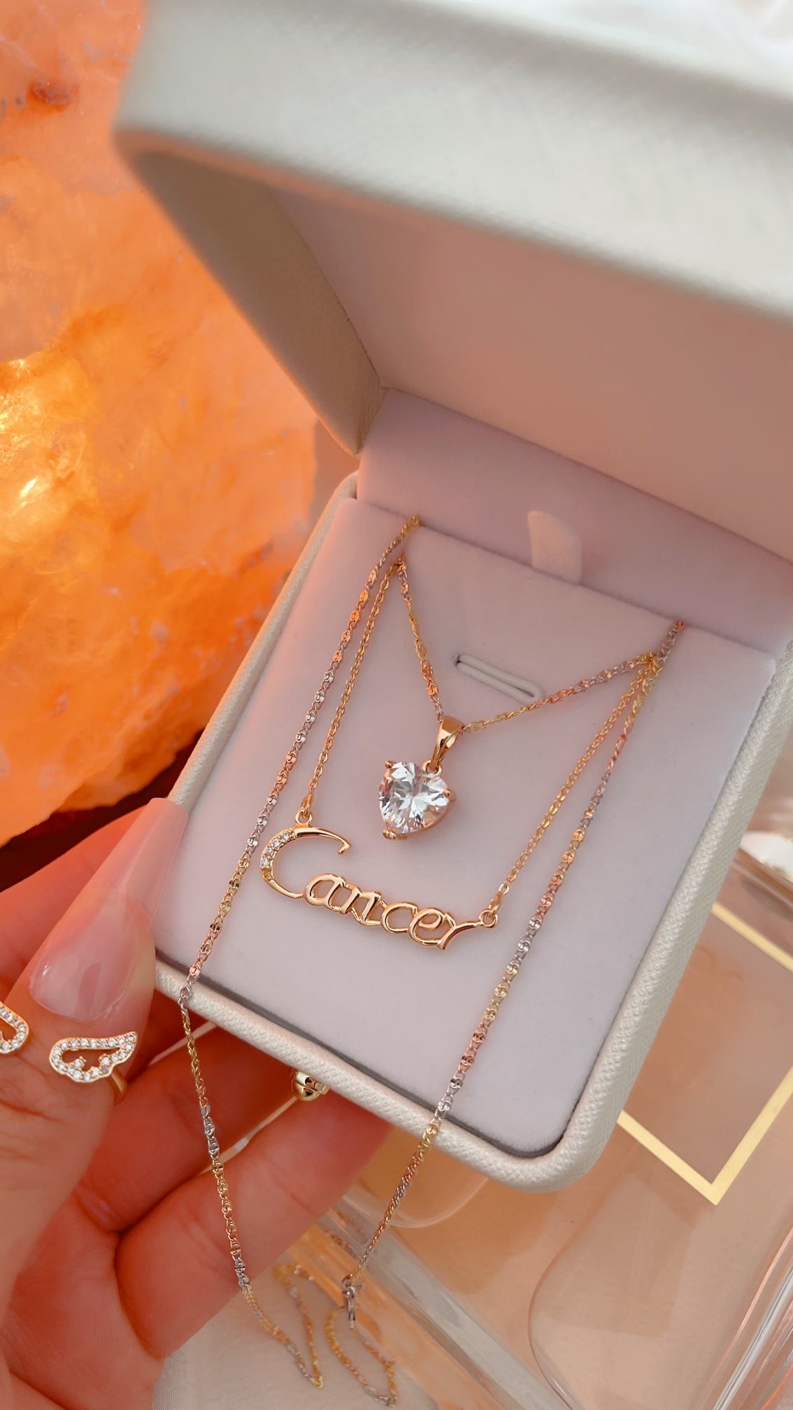 Zodiac Name Necklace Set (2 pcs)