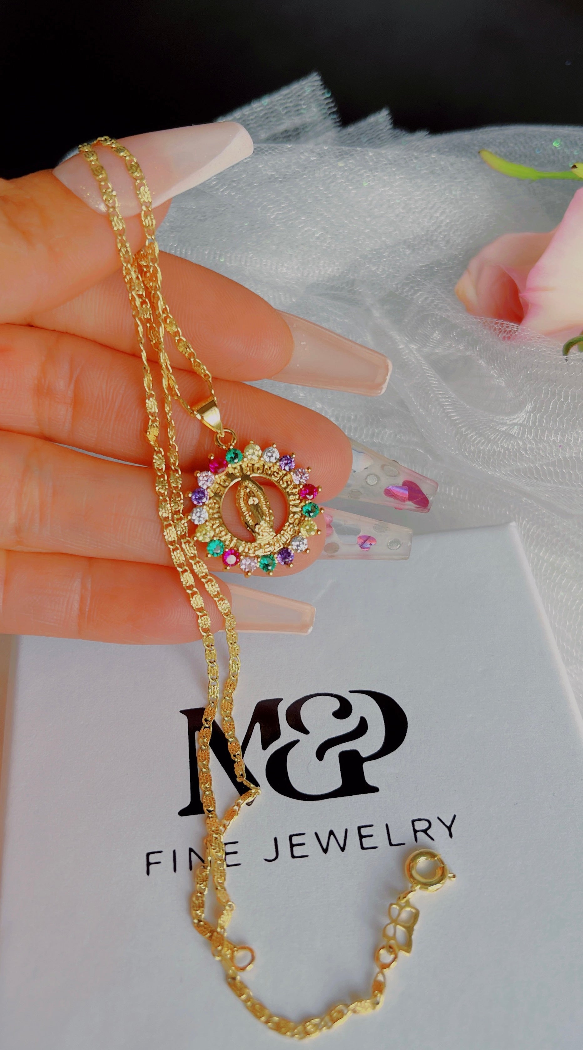 Rainbow Mary Necklace