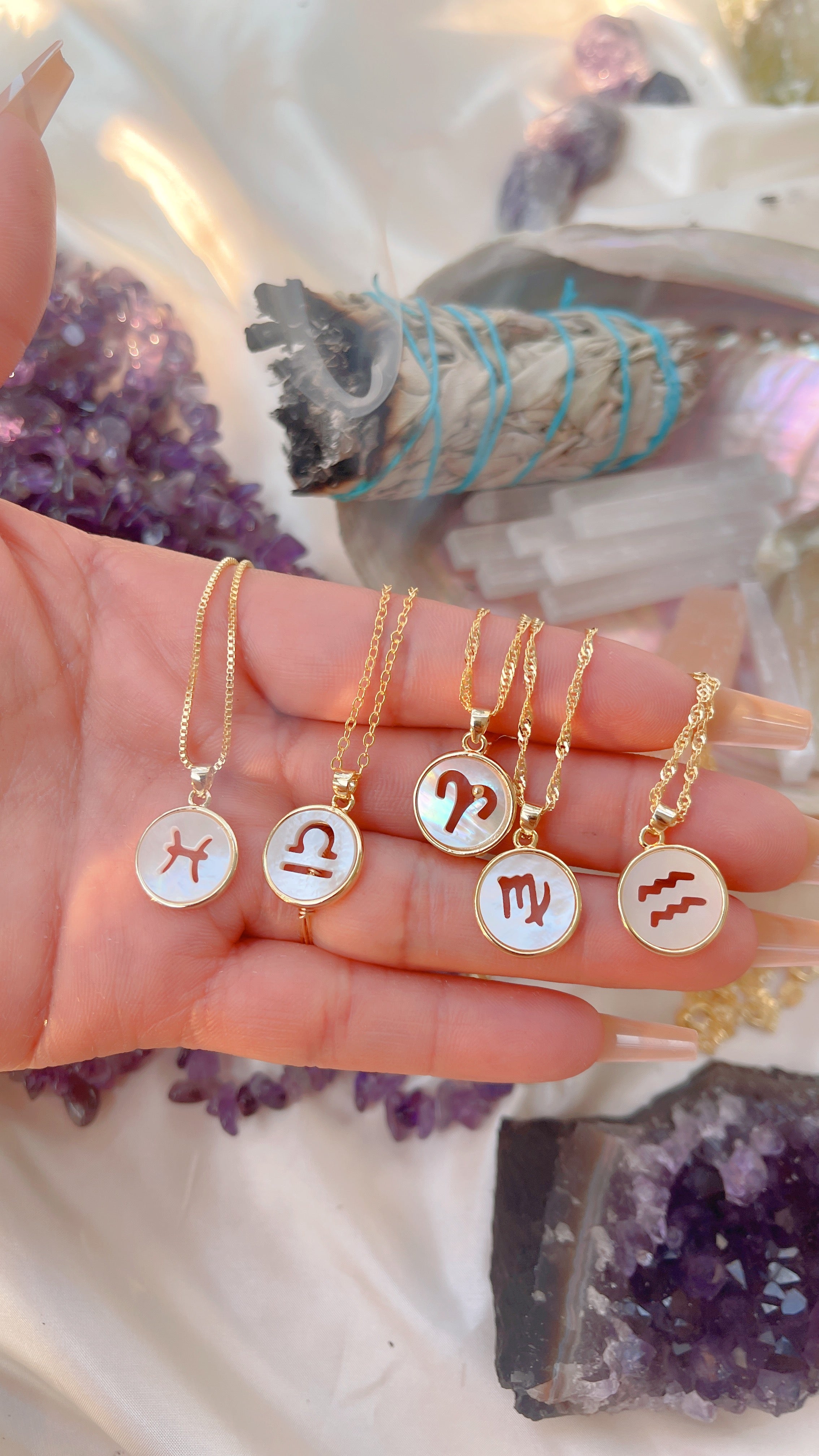 Pearl Zodiac Necklace