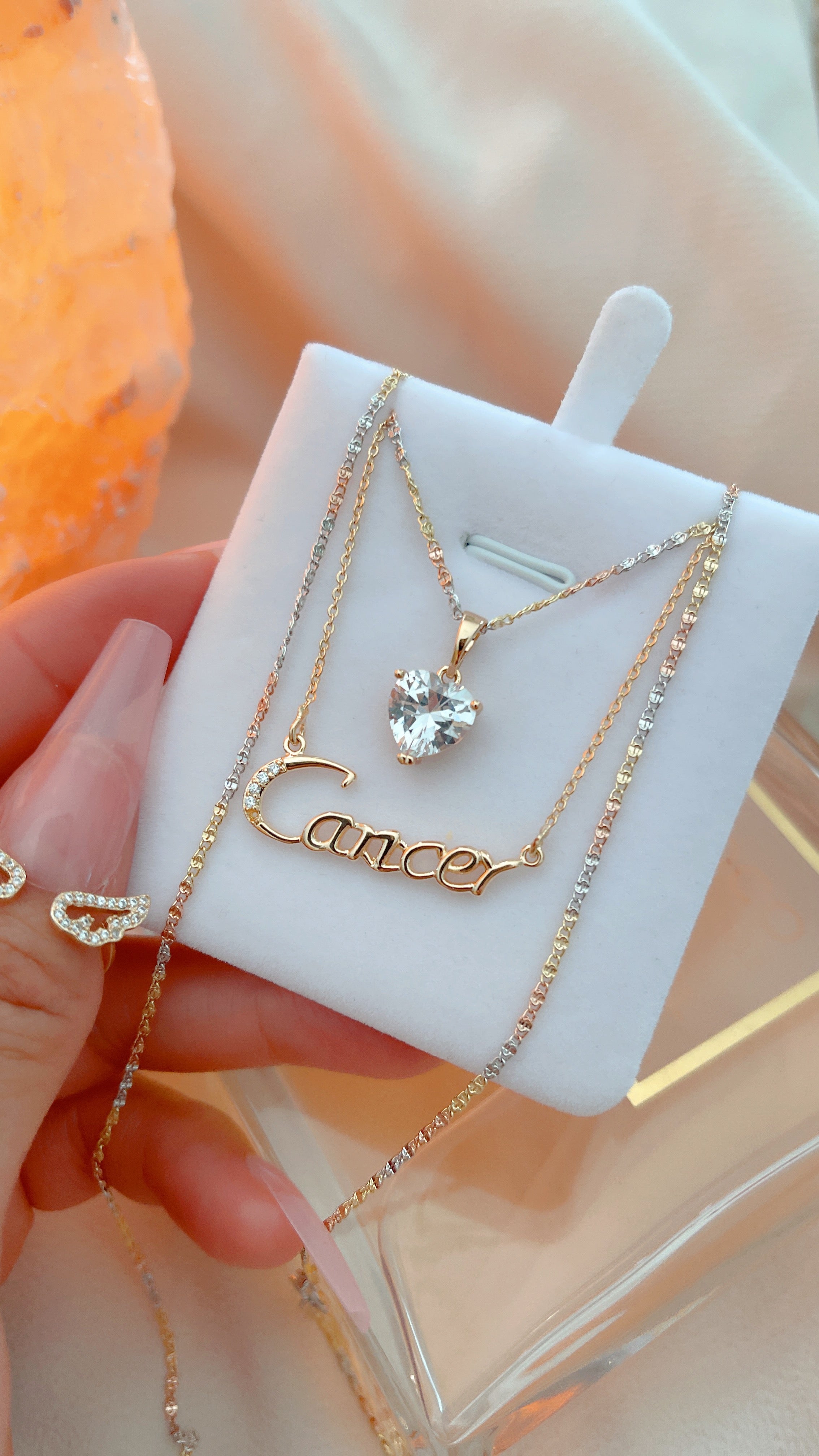 Zodiac Name Necklace Set (2 pcs)