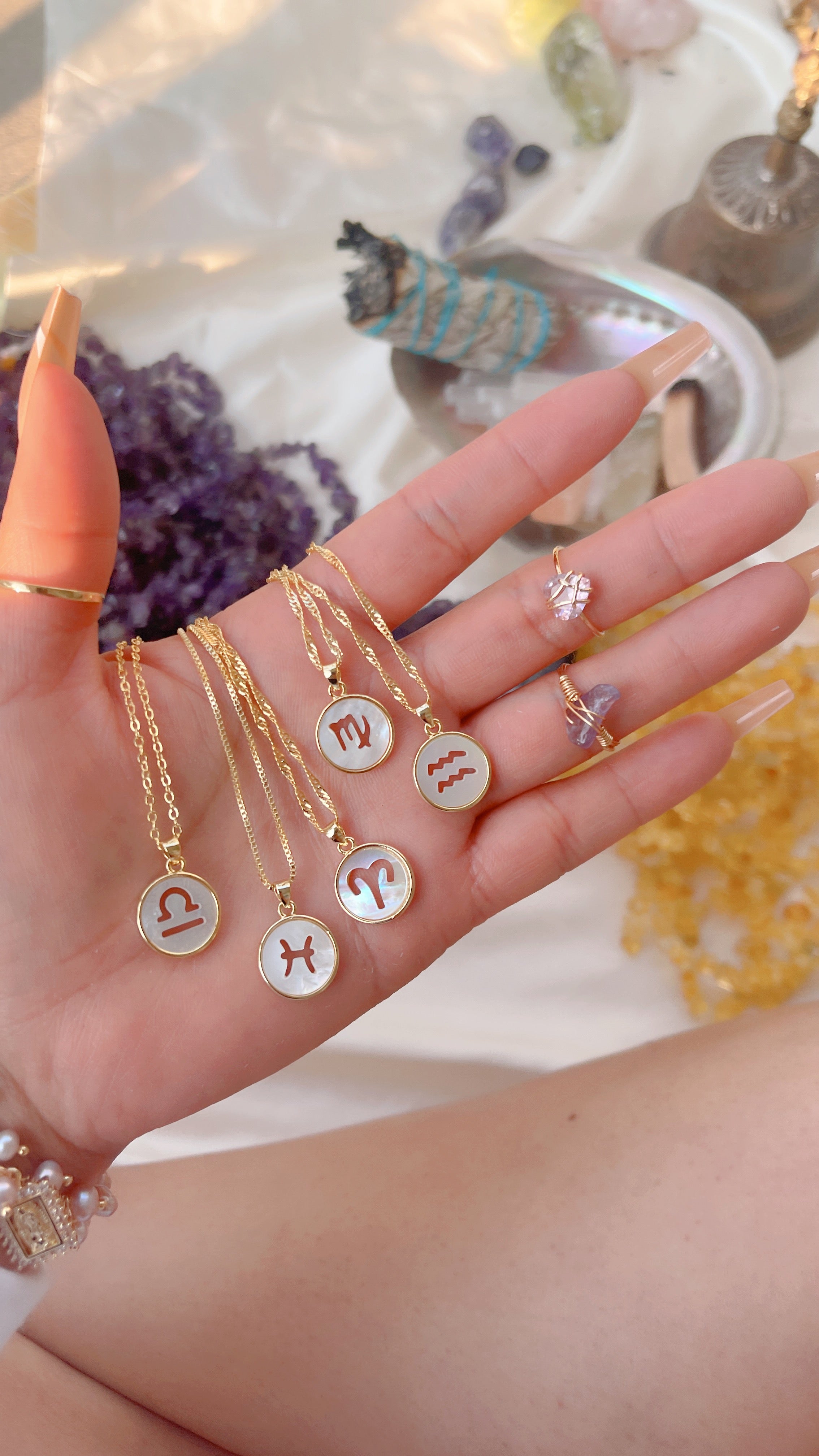 Pearl Zodiac Necklace