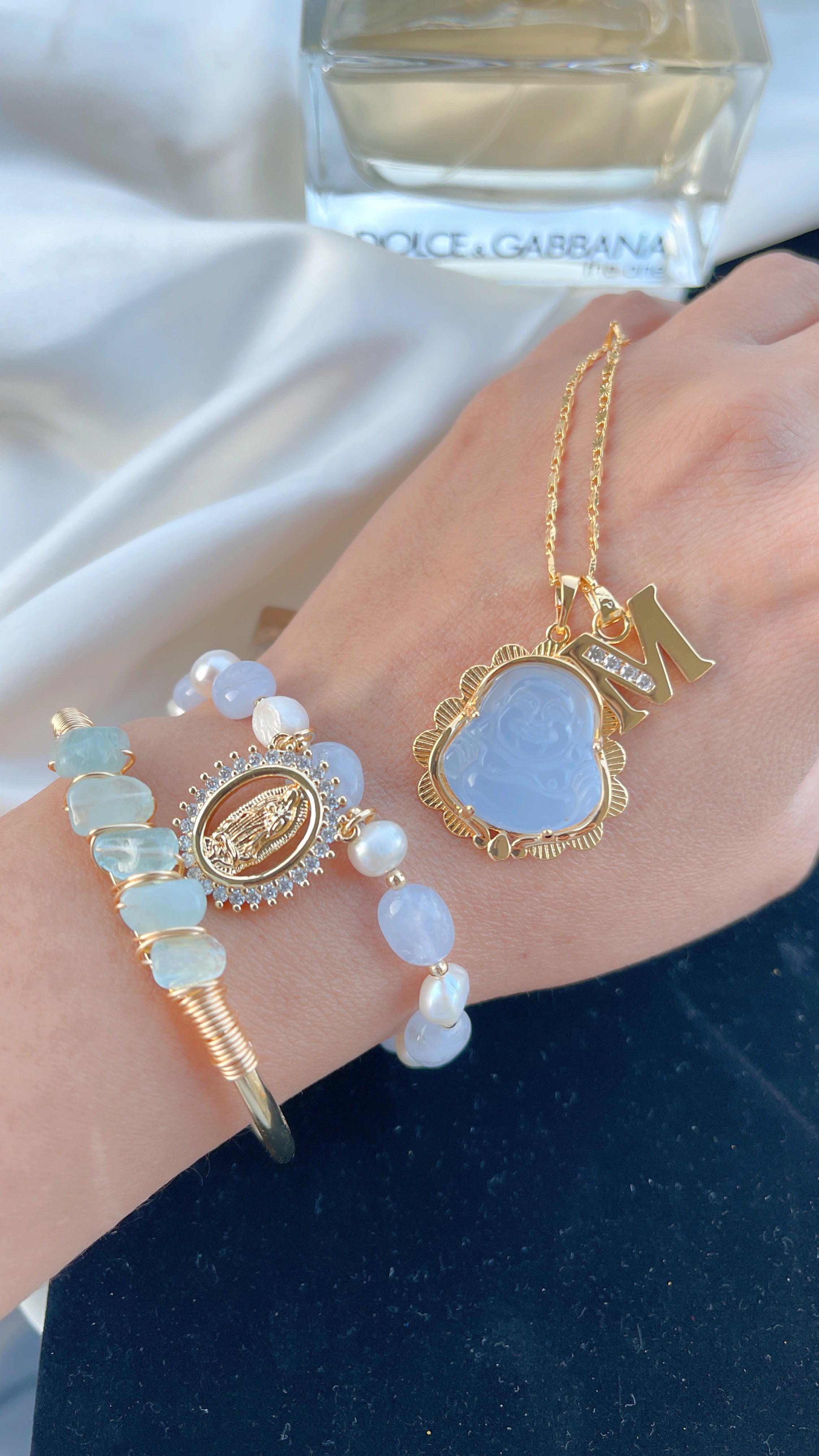 Pulsera María Aguamarina Azul