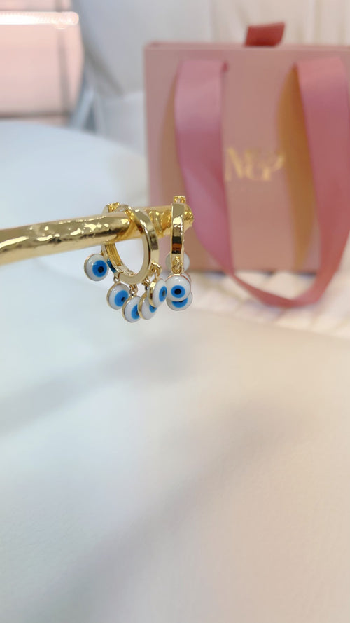Evil Eye Hoop Earrings