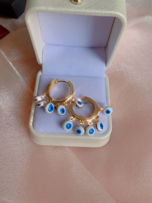 Evil Eye Hoop Earrings