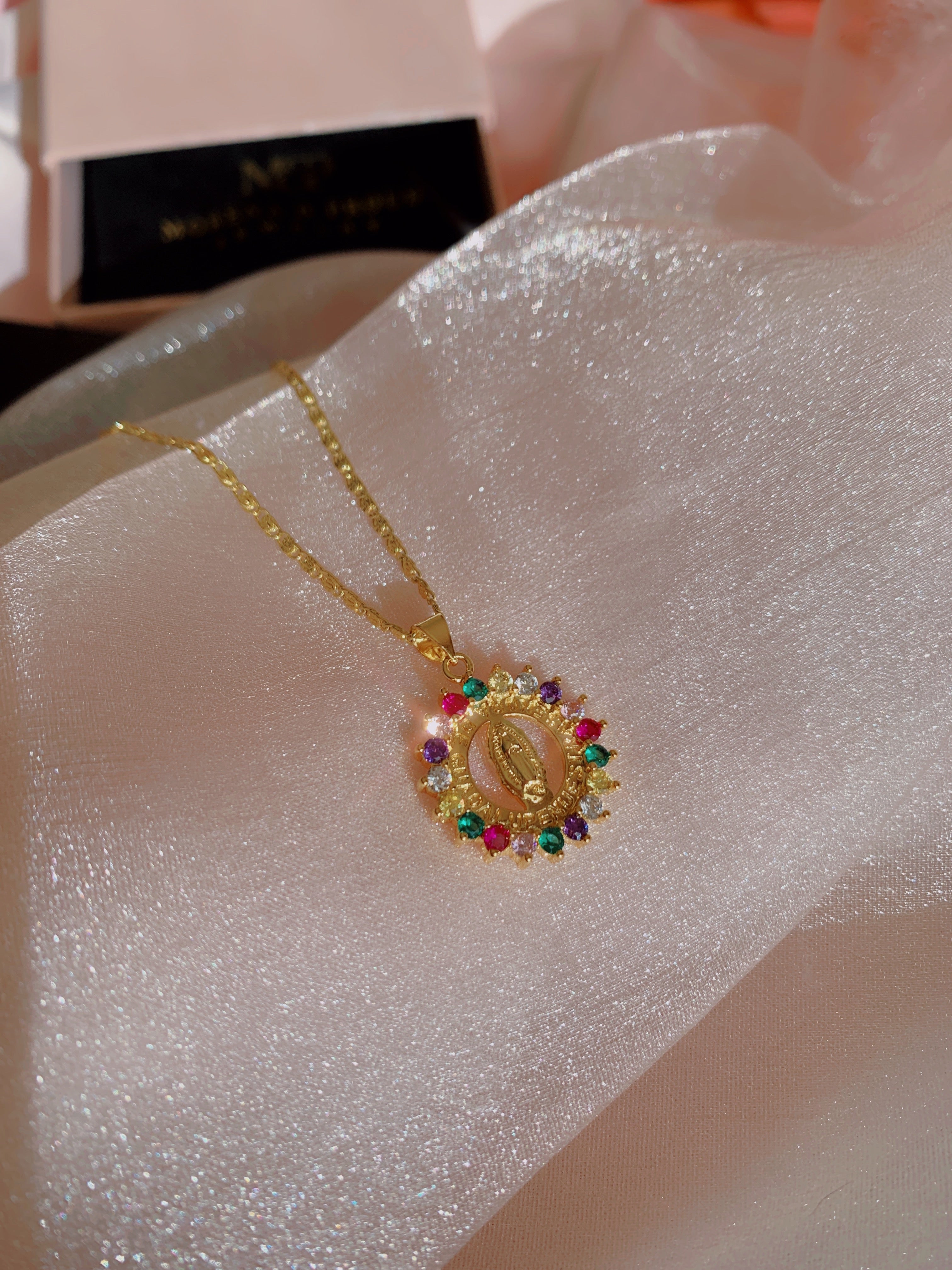 Rainbow Mary Necklace
