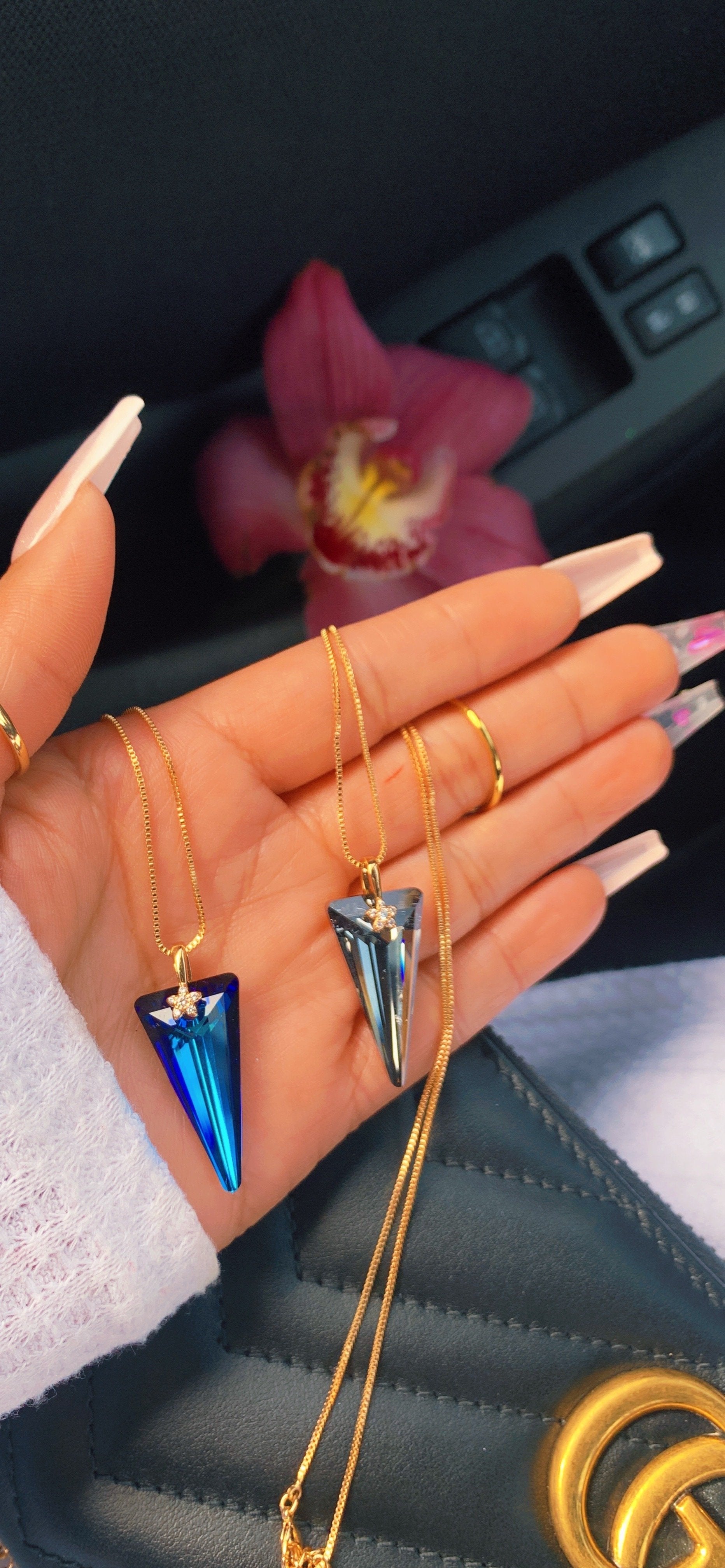 Collar de cristal Swarovski negro