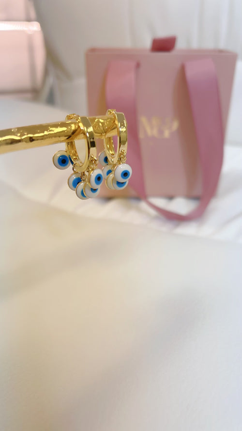 Evil Eye Hoop Earrings