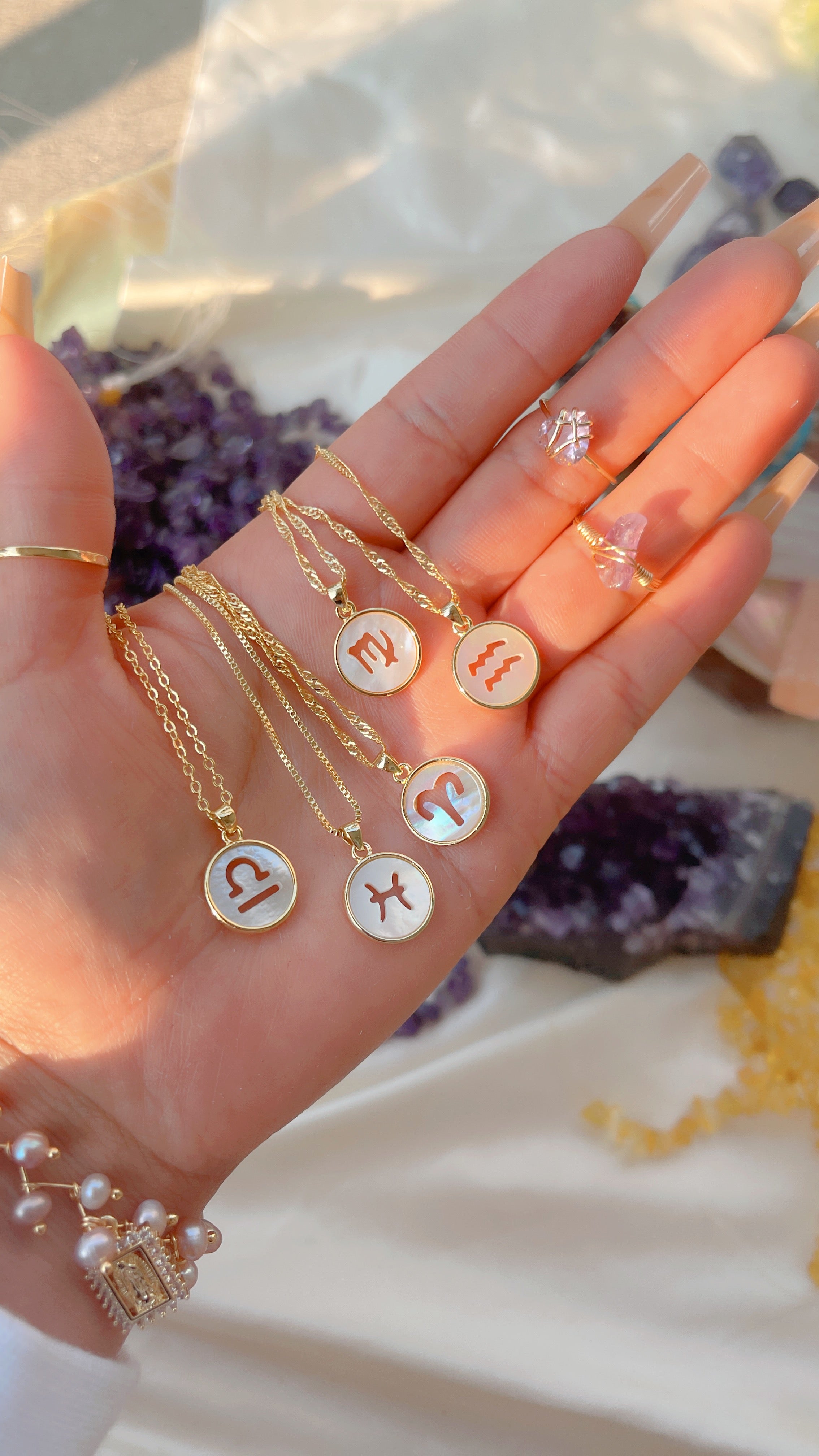 Pearl Zodiac Necklace