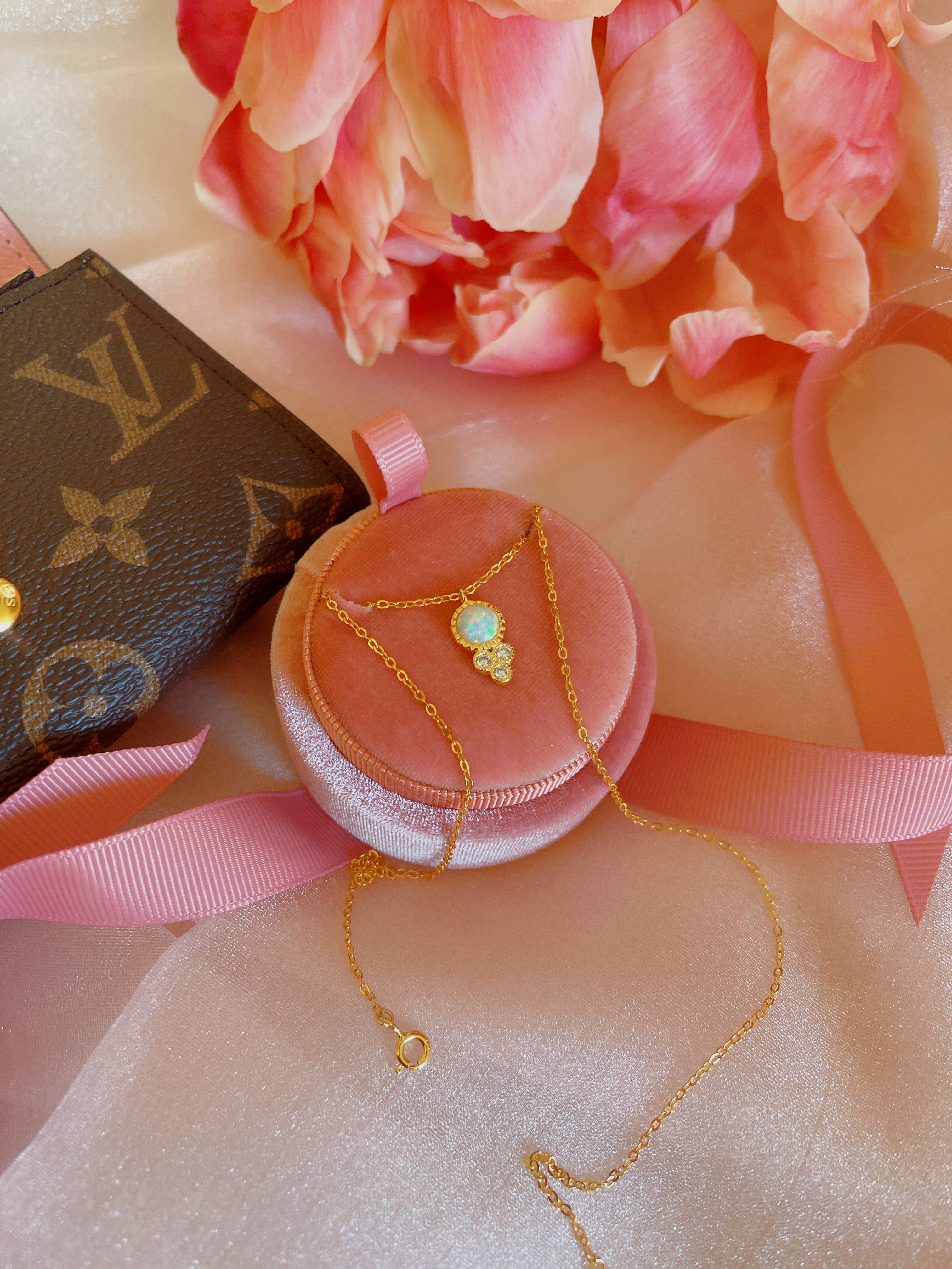 White Fire Opal Necklace