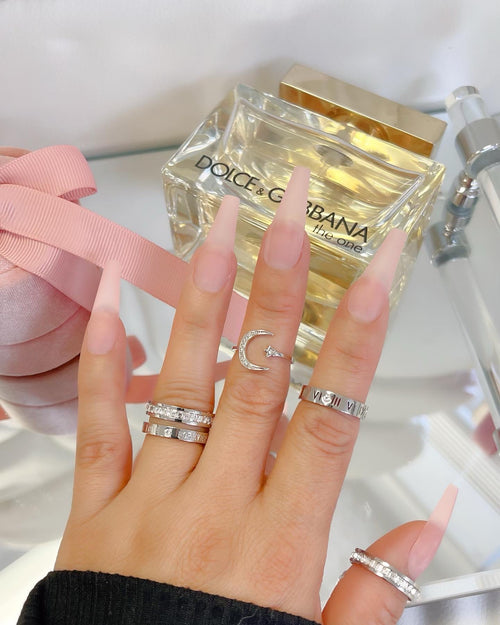 Silver Time Clock Ring
