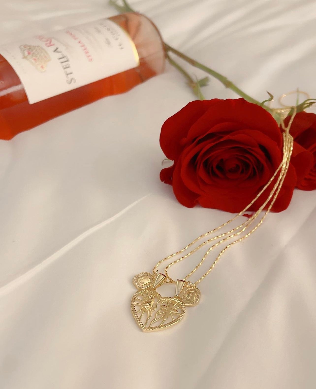 Pareja Inicial Corazón Collares