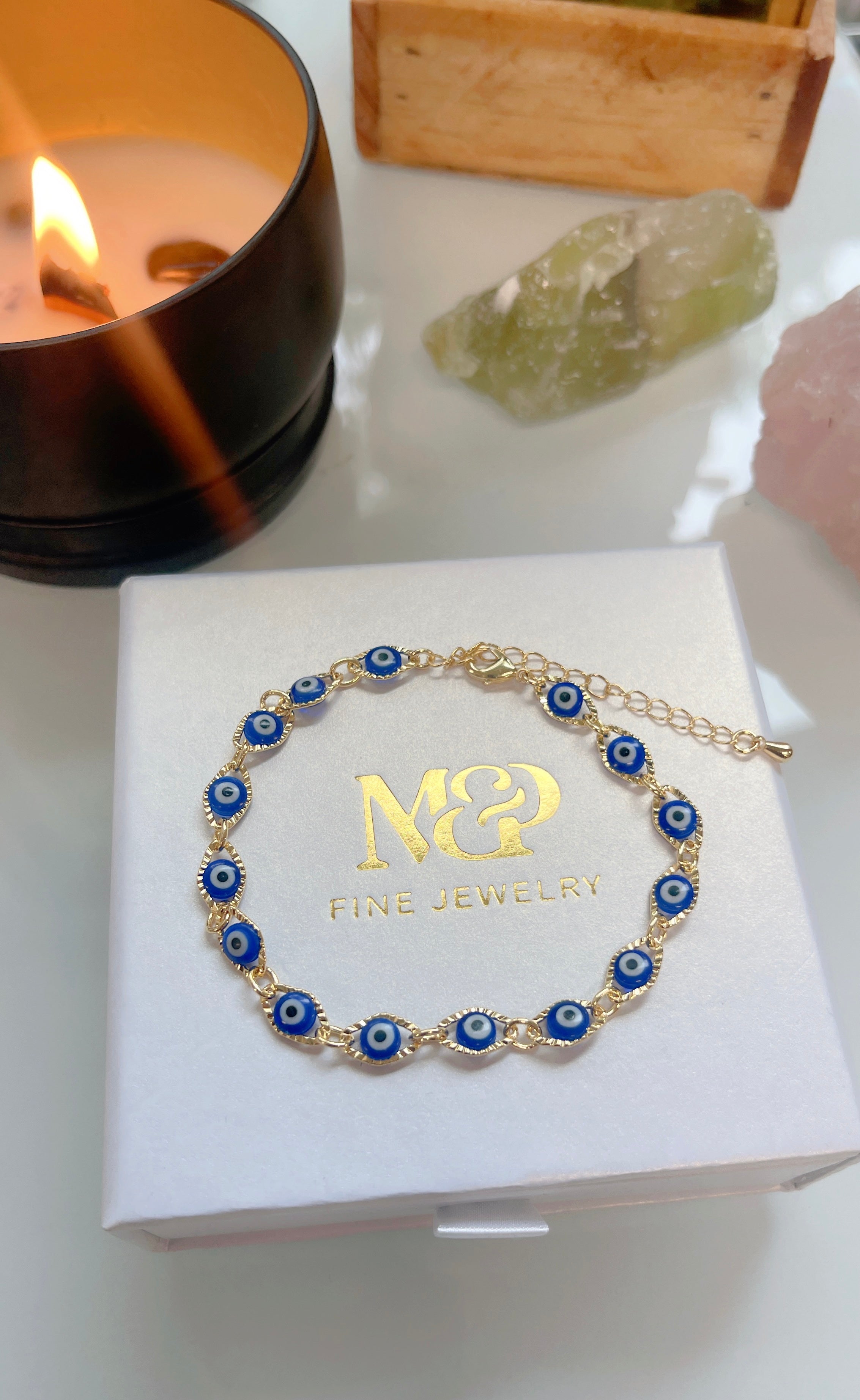 Pulsera Mal de Ojo Azul Profundo