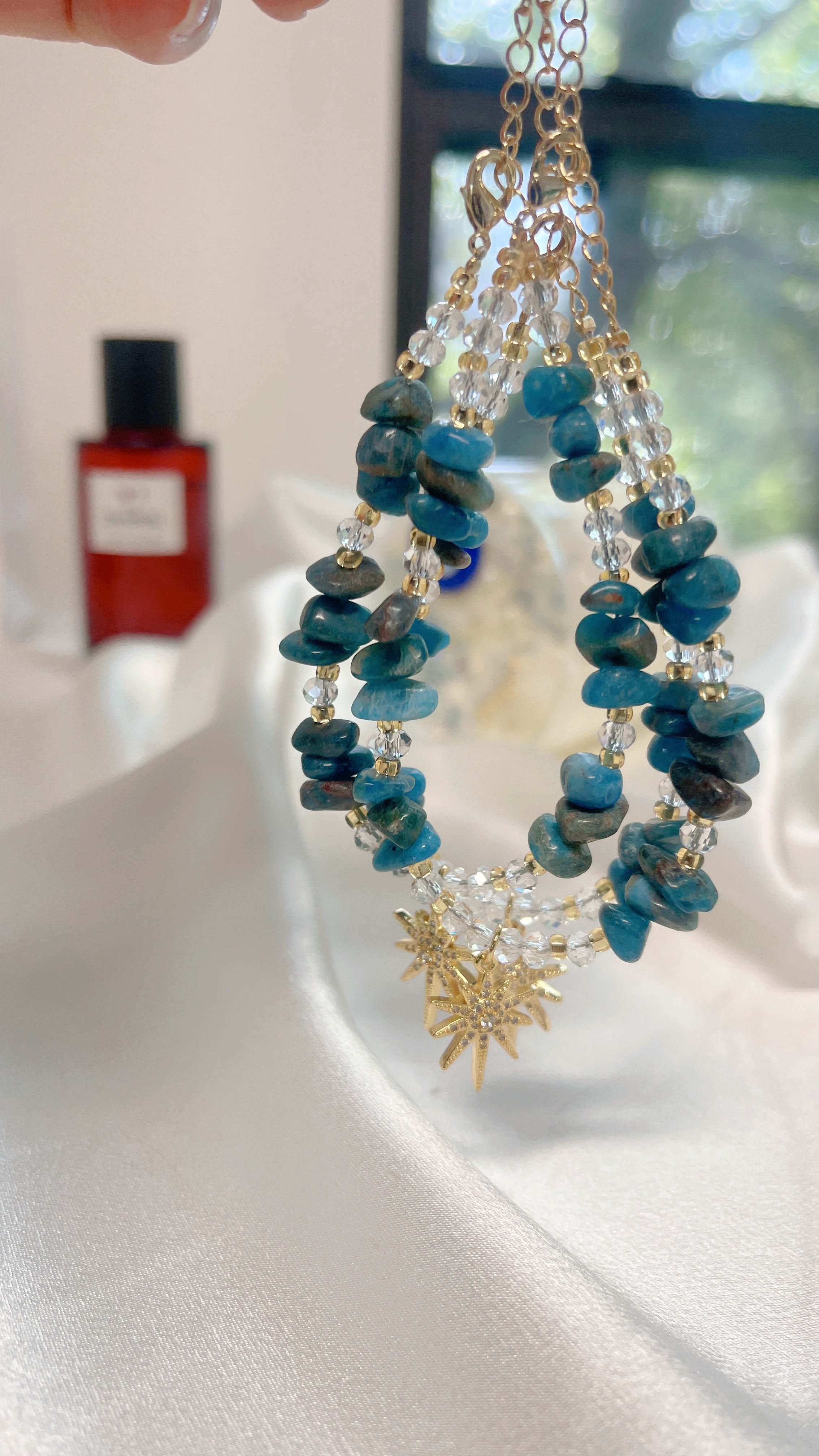 Pulsera de cristal de apatito "Manifestación"