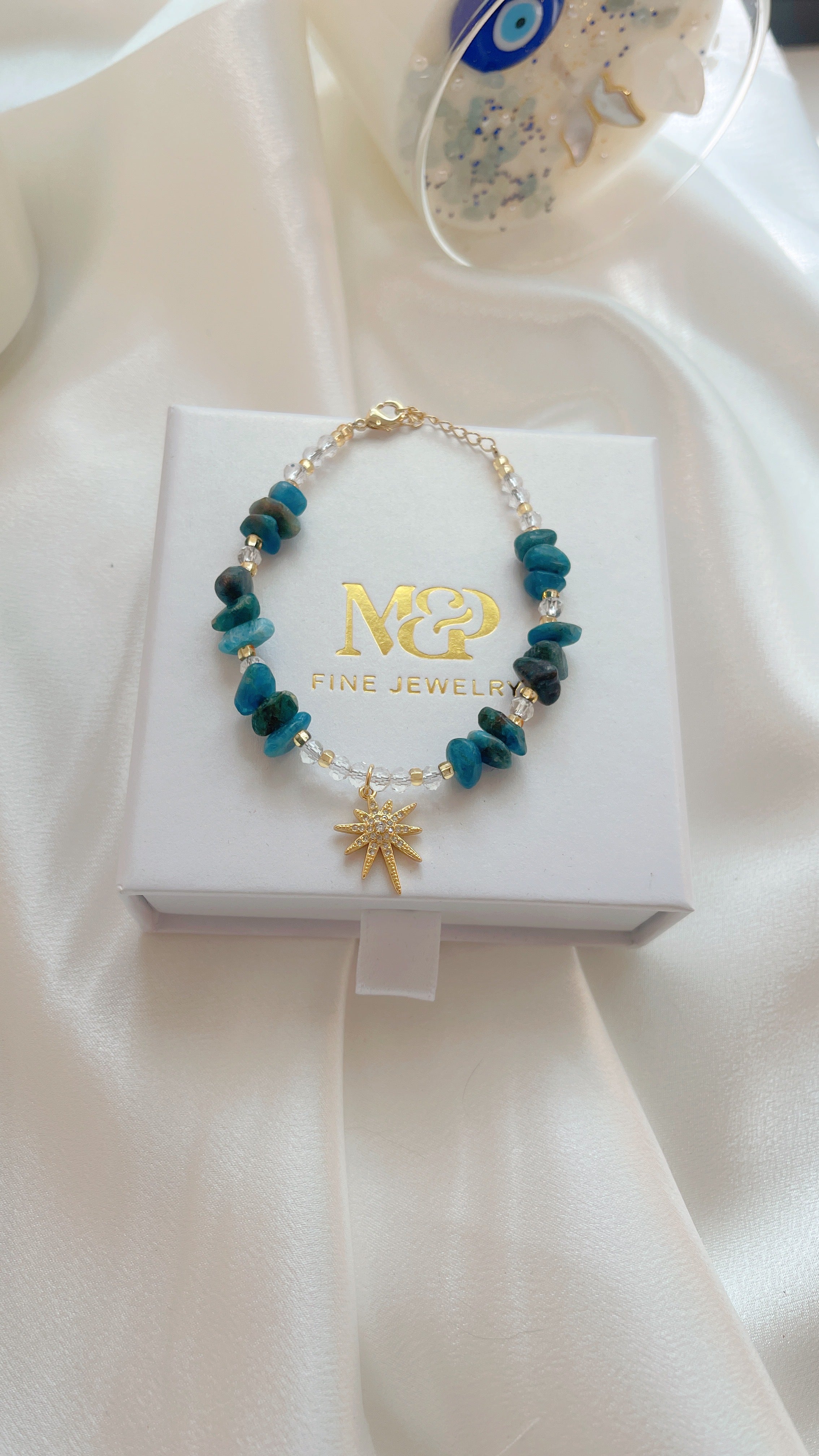 Pulsera de cristal de apatito "Manifestación"