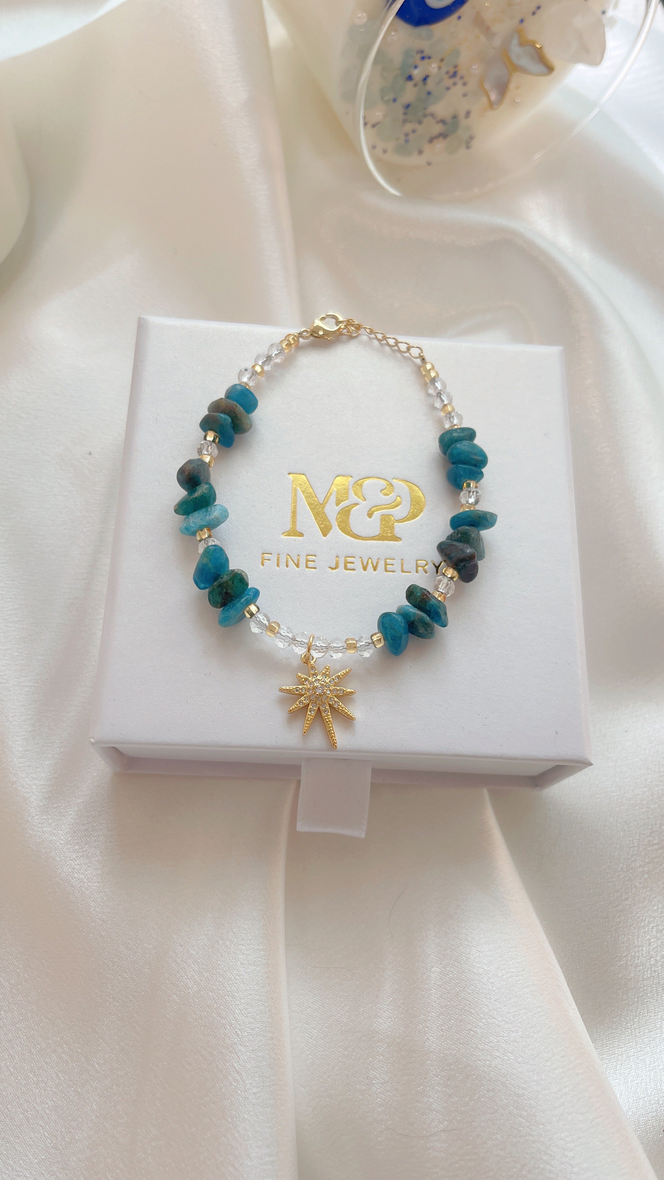 Pulsera de cristal de apatito "Manifestación"